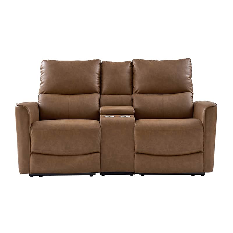 Celisha Power Reclining Sofa with Storage Console & Wide Seats - Modern Recliner Couch with USB Charging for Living Room, Home Theater & Family Room Comfort