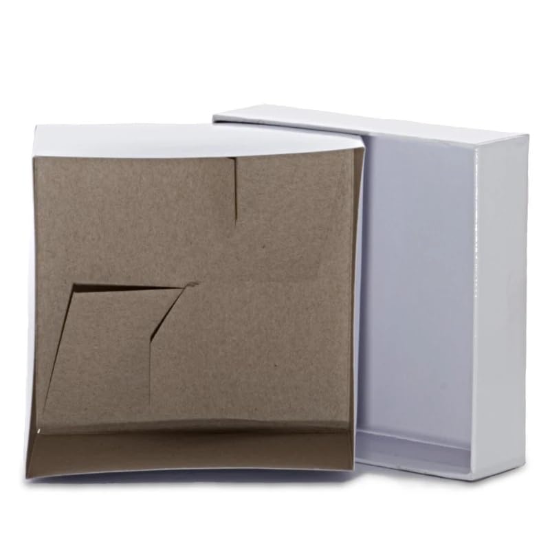 White Glossy 8x8x1.5 Inch Gift Box Lids - Bulk Pack of 200 Foldable Present Box Toppers for Christmas, Birthdays & Party Favors - Perfect for Holiday Wrapping, Wedding Favors & Retail Packaging
