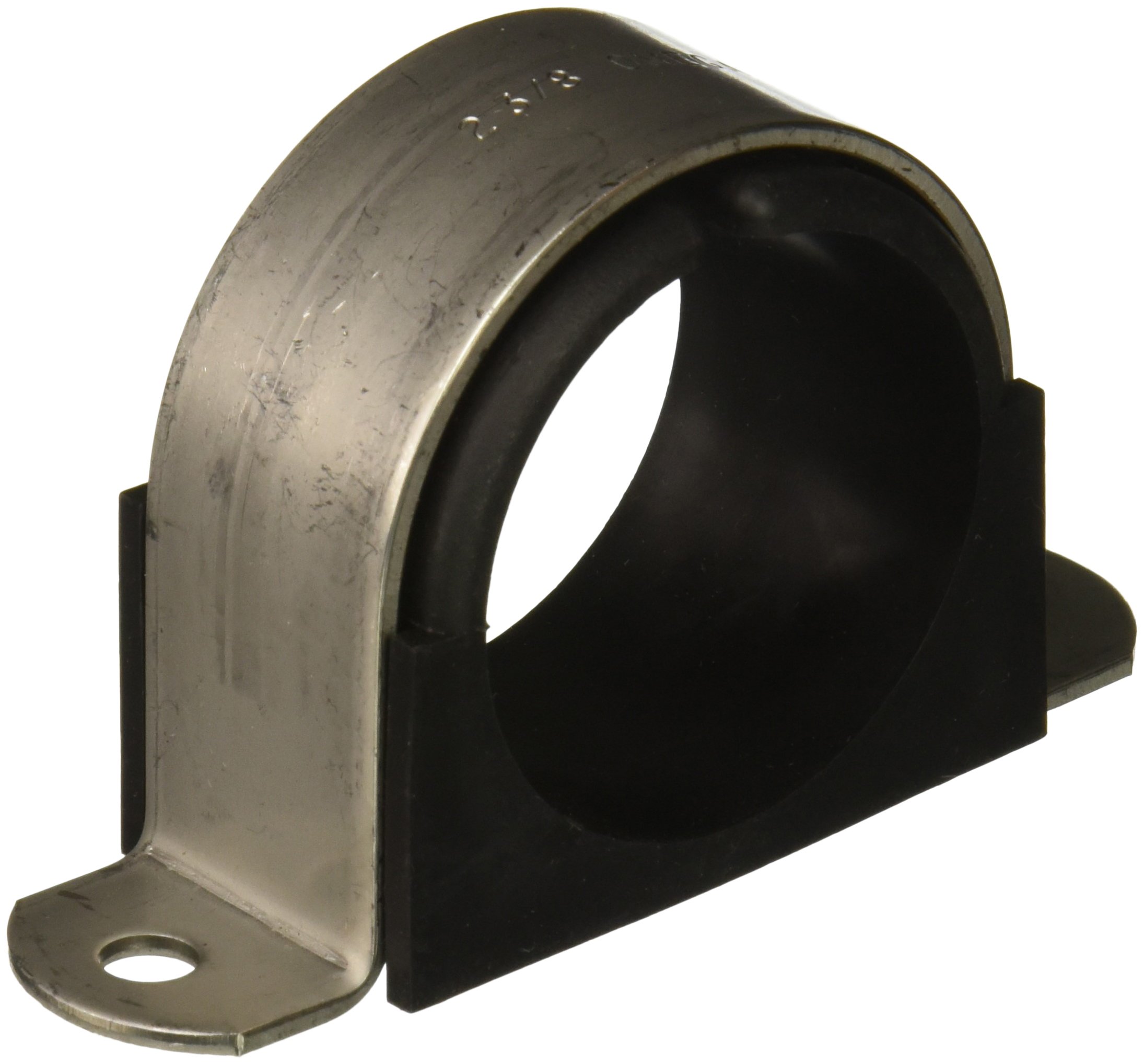 038MS044 Stainless Steel Cushion Clamp for 2 3/8in Tube & 2in Pipe - Omega Series | Heavy-Duty Pipe Support for HVAC, Plumbing & Industrial Applications