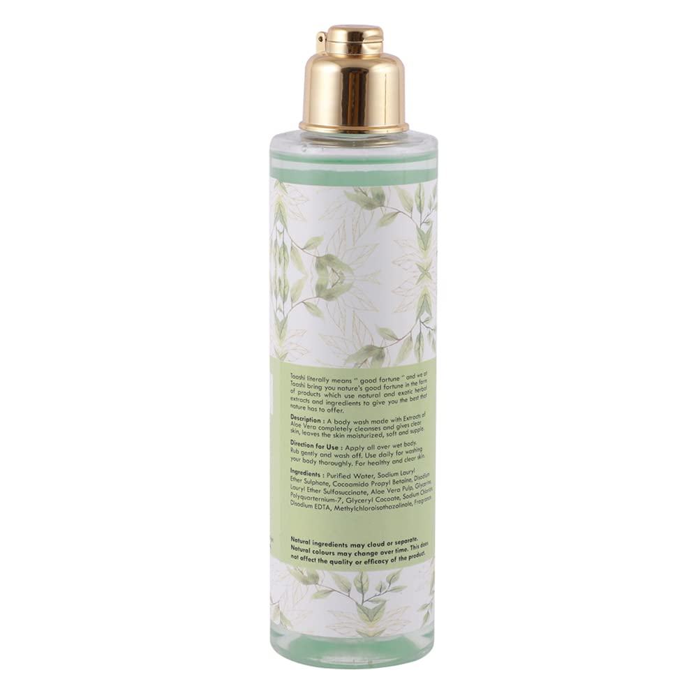 Taashi Aloe Vera Body Wash (200ml) - Hydrating & Soothing Shower Gel for Moisturized, Soft & Supple Skin | Perfect for Dry Skin Care & Daily Relaxation