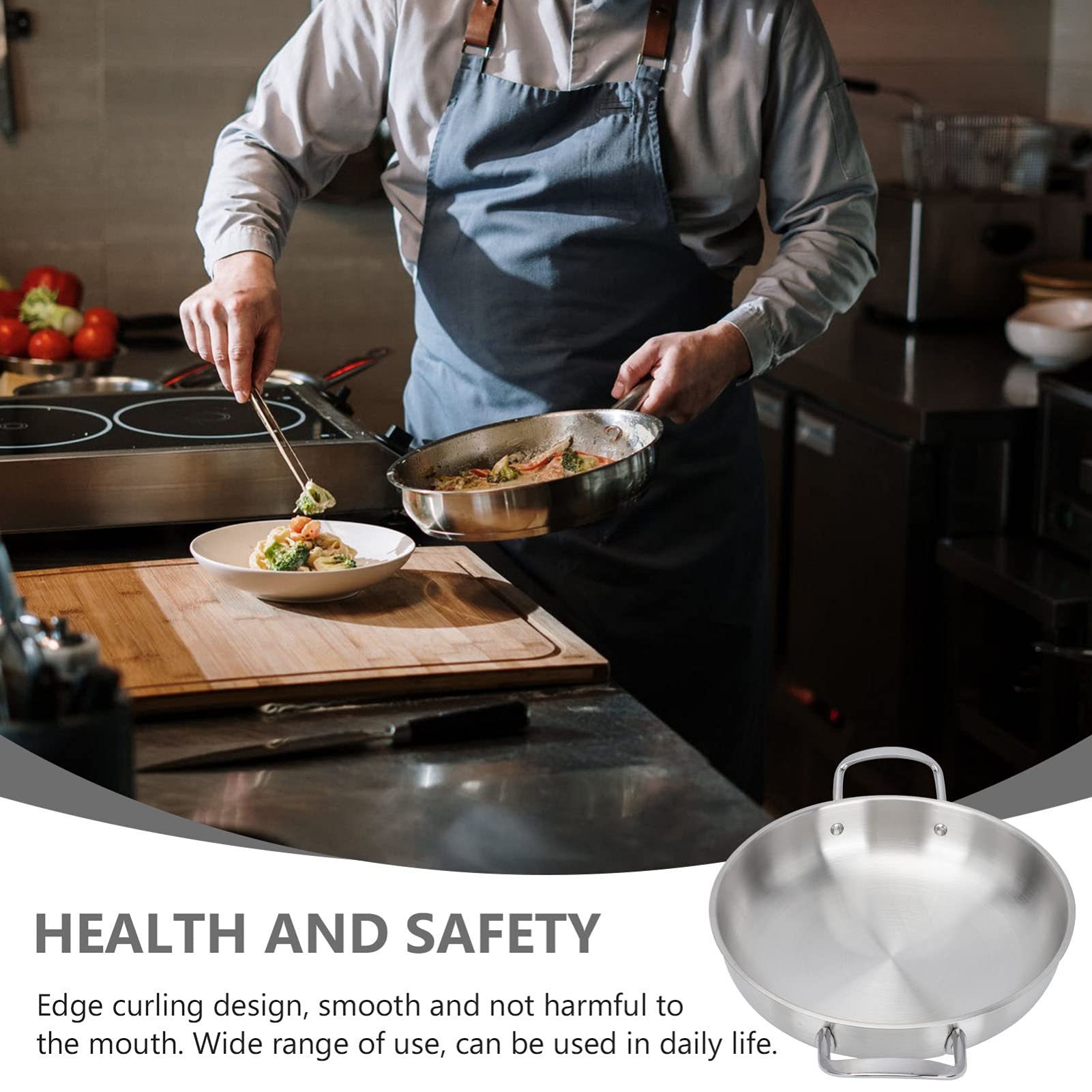 Cabilock 1-Piece Binaural Instant Noodle Pot - Multi-Functional Cooking Pot with Dual Handles for Soup, Stew, Ramen & Rice - Perfect for Home, Camping & Dorm Use on Electric/Induction Stoves