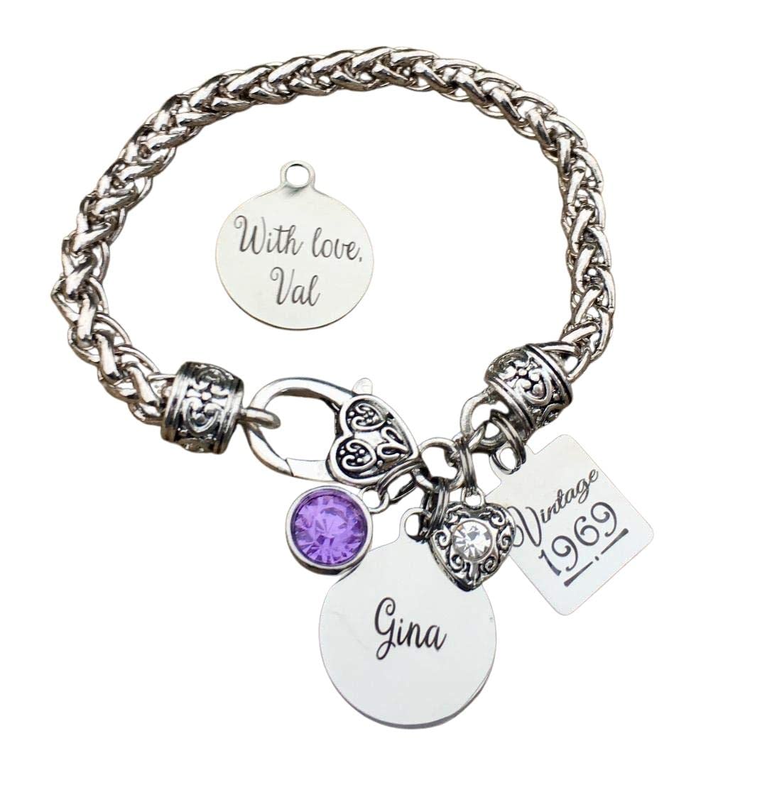 Handmade Amethyst Friendship Bracelet - Best Friend Birthday Gift for Women - 40th, 50th, 60th Birthday Present - Meaningful Jewelry for Her - Perfect for Anniversaries, Graduations & Special Occasions