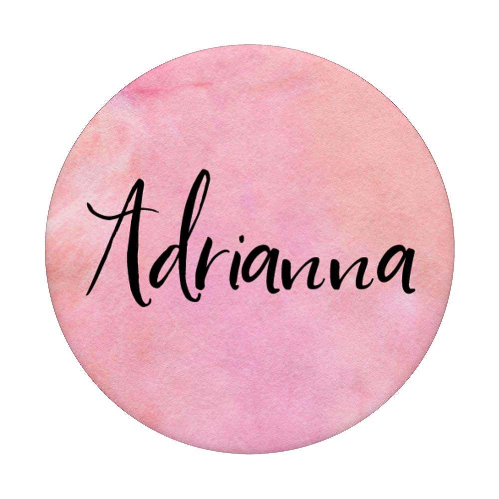 Adrianna Name Necklace - Black on Pink Personalized Jewelry for Women | Gift for Her, Birthday, Anniversary, Valentine's Day | Elegant Nameplate Necklace for Everyday Wear & Special Occasions