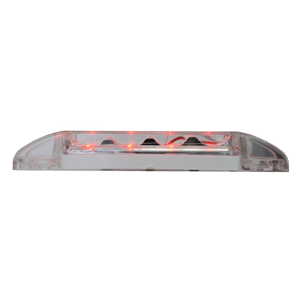 Grand General 76273 Red Rectangular 8 LED Marker/Clearance Light with Clear Lens - Durable Truck Trailer Lighting for Enhanced Road Safety & Visibility