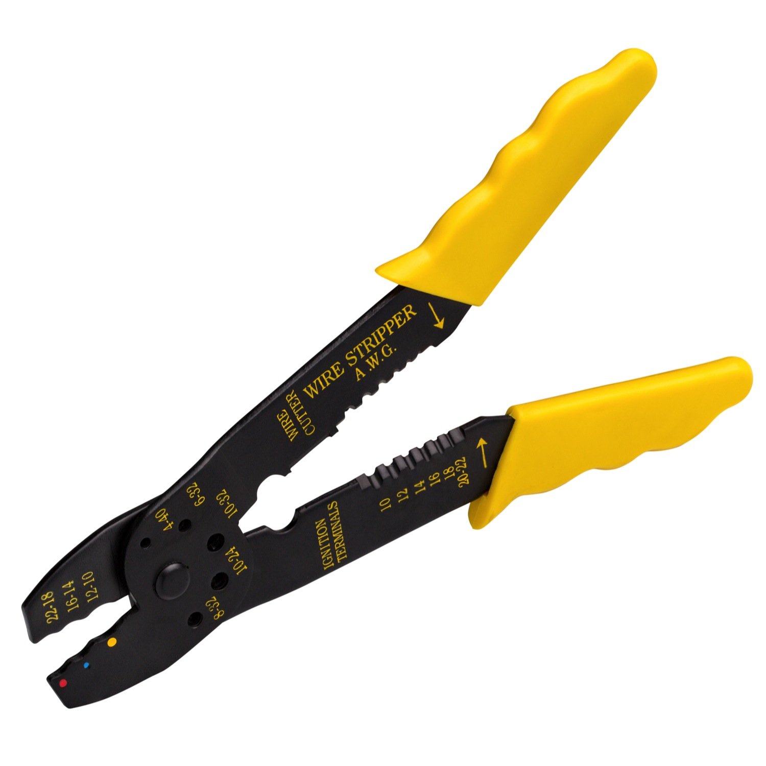 836416 8-Inch Professional Crimping Tool for Electrical Wiring, Automotive, and DIY Projects - Heavy Duty Wire Crimper for Secure Connections
