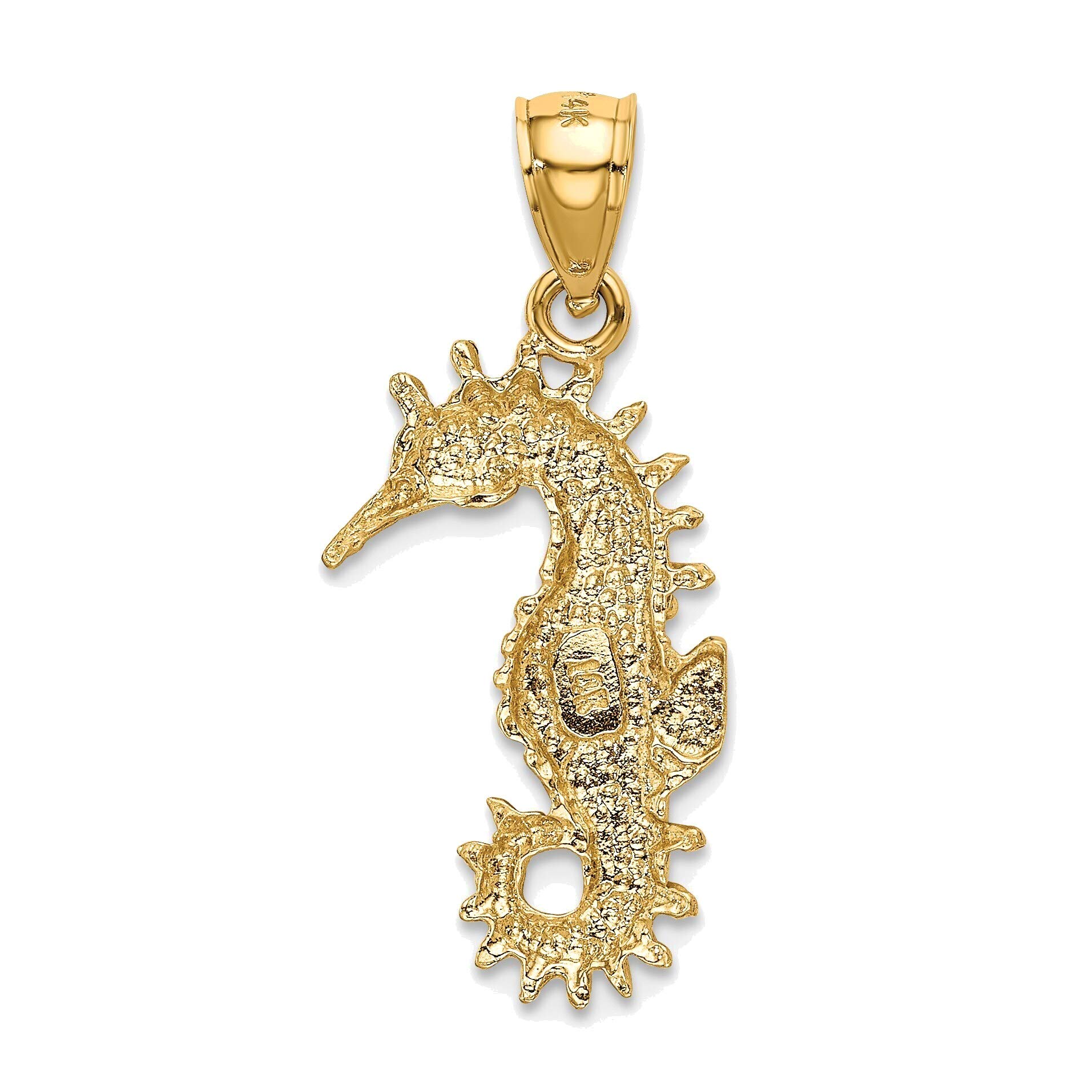 14K Yellow Gold Seahorse Pendant Jewelry for Women Gifts