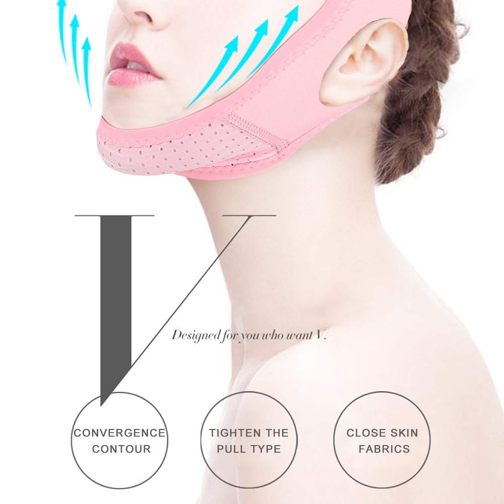 FIDROXIMPERIA V-Line Lifting Chinstrap - Face Slimming Mask for Double Chin Reduction & Jawline Contouring - Anti-Aging Face Tightening Mask for Women & Men - Perfect for Home Spa, Workout & Night Skincare Routine