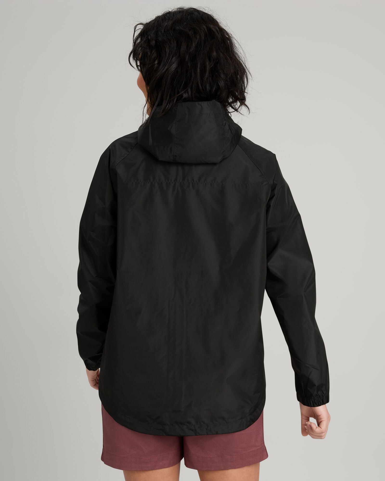 Waterproof Women's 2-Layer Rain Jacket with Pockets - Black | Lightweight & Windproof Outdoor Jacket for Hiking, Camping & Travel