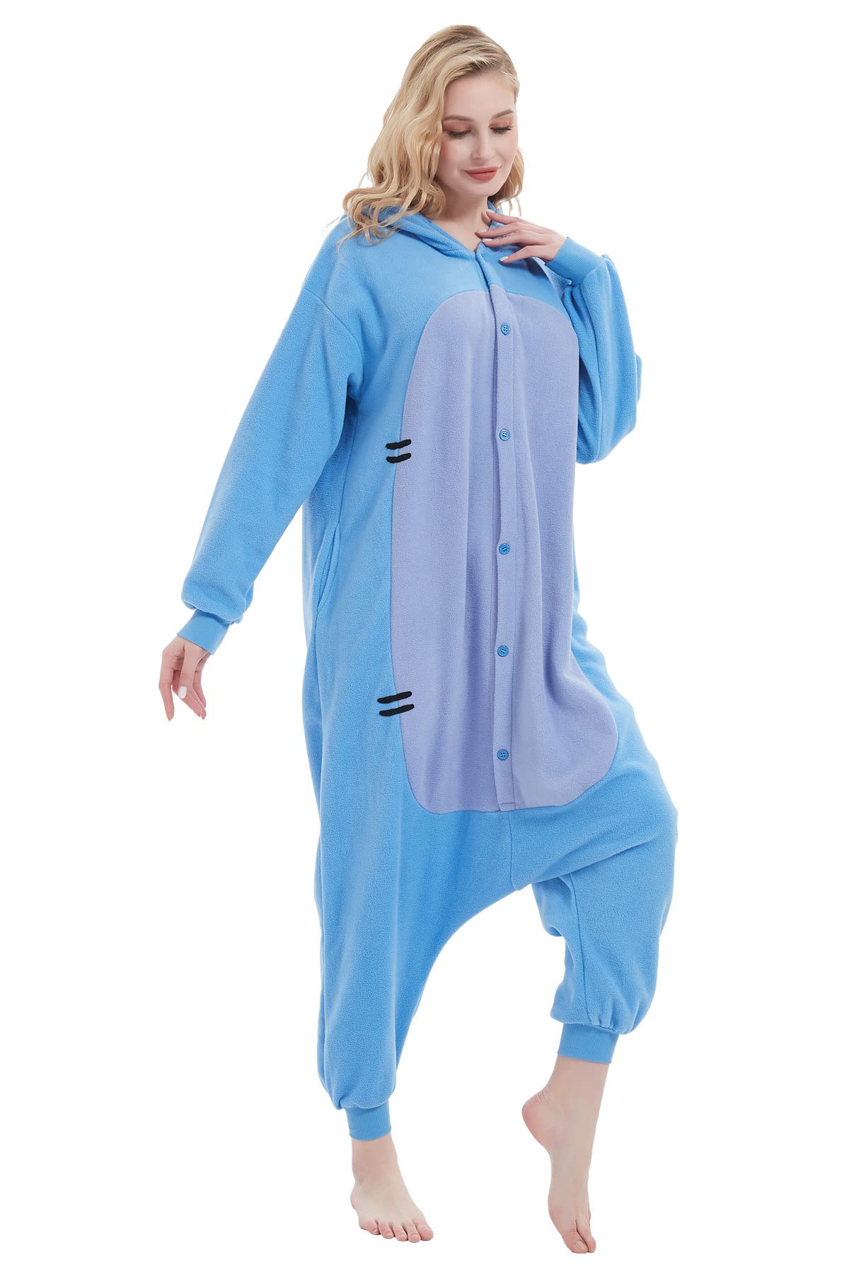 Animal Onesie Pajamas for Adults - Soft & Cozy One-Piece Cosplay Costume for Women & Men - Perfect for Halloween, Christmas, Sleepwear & Loungewear