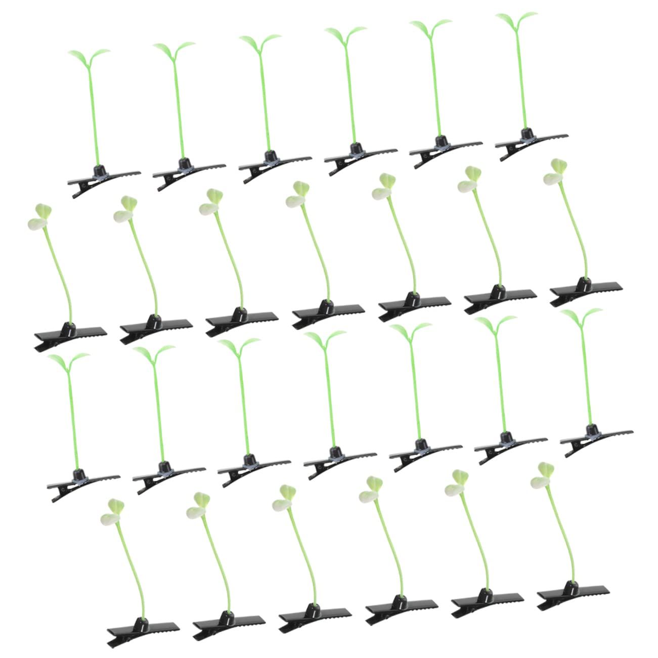 Minkissy Tiny Hair Clips - Cute Simulated Bean Sprout Hairpins for Girls (8-12 Years Old) - 12PCs Kids Hair Accessories Set for School, Party & Daily Wear
