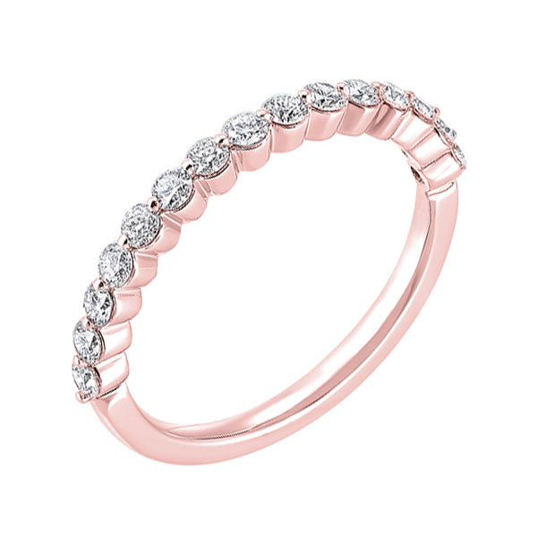 14K Rose Gold Diamond Band Ring (1/4 CTW) - Perfect for Engagement, Wedding, Anniversary & Everyday Elegance