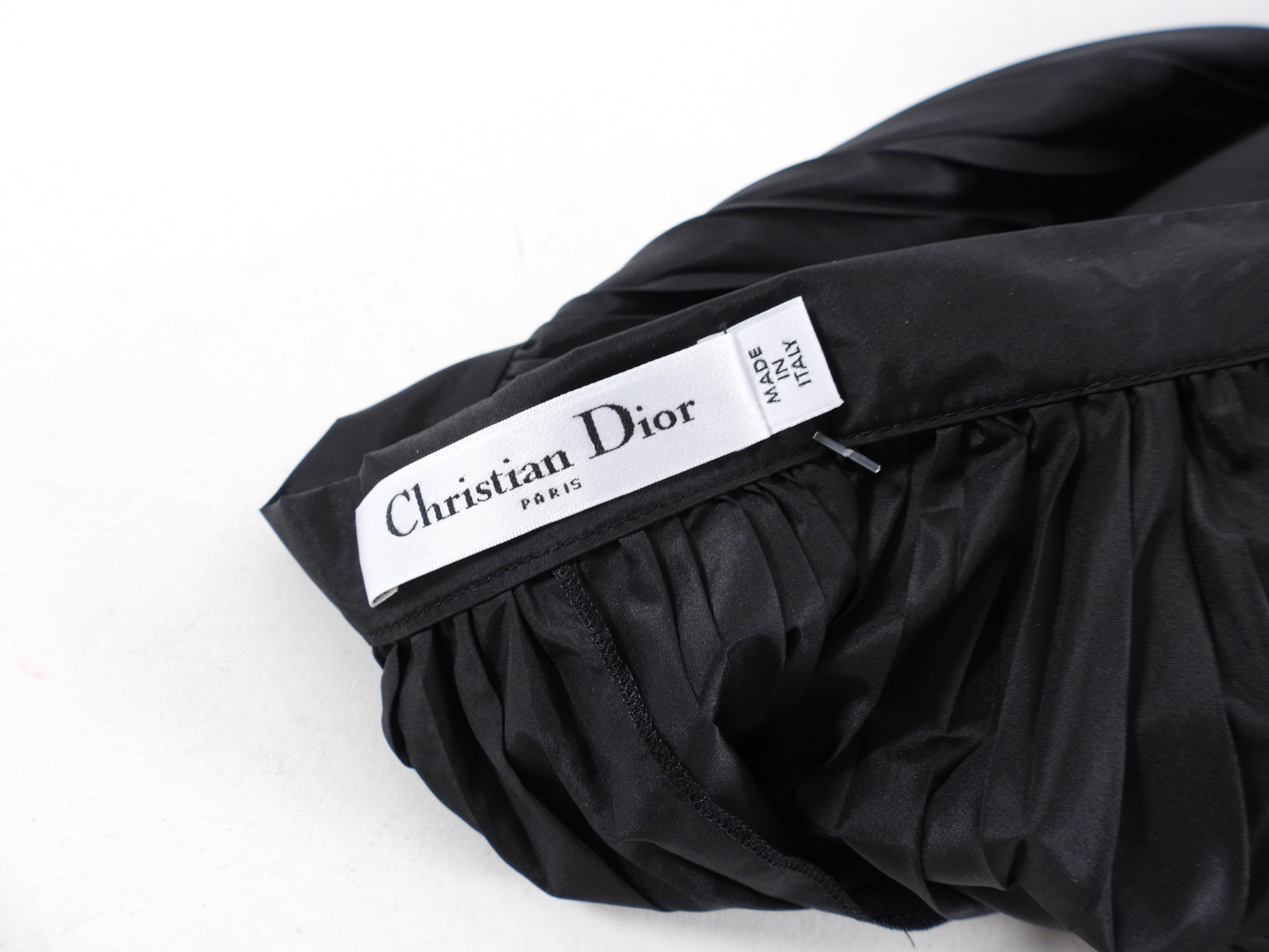 Christian Dior Black Silk Pleated Maxi Skirt Size 28 - Elegant Evening Wear & Special Occasion Outfit for Women