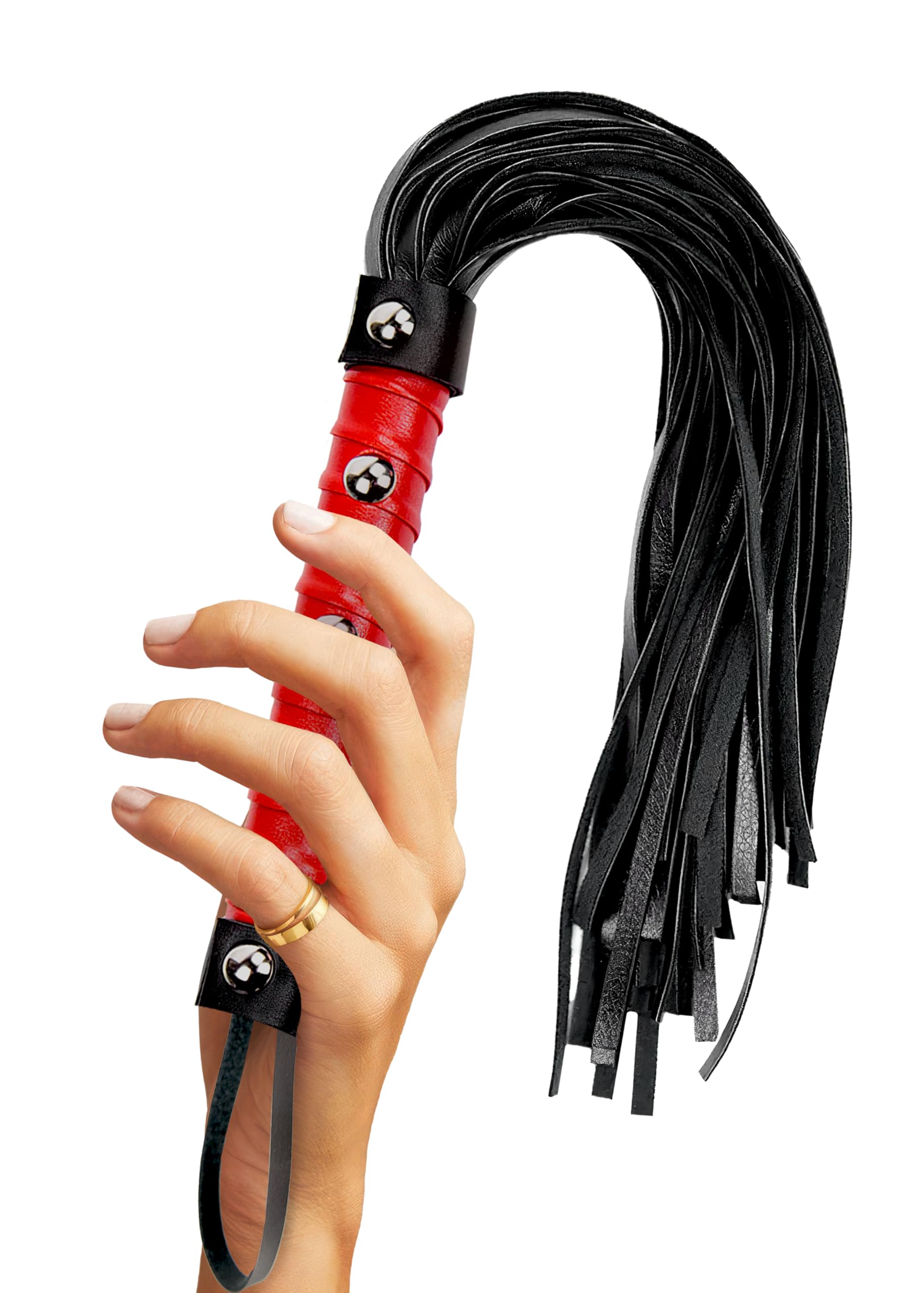 Best Faux Leather Red Riding Whip for Horses - Durable & Safe Horse Training Whip for Equestrian & Couples Play - Perfect for Dressage, Training & Role Play Scenes