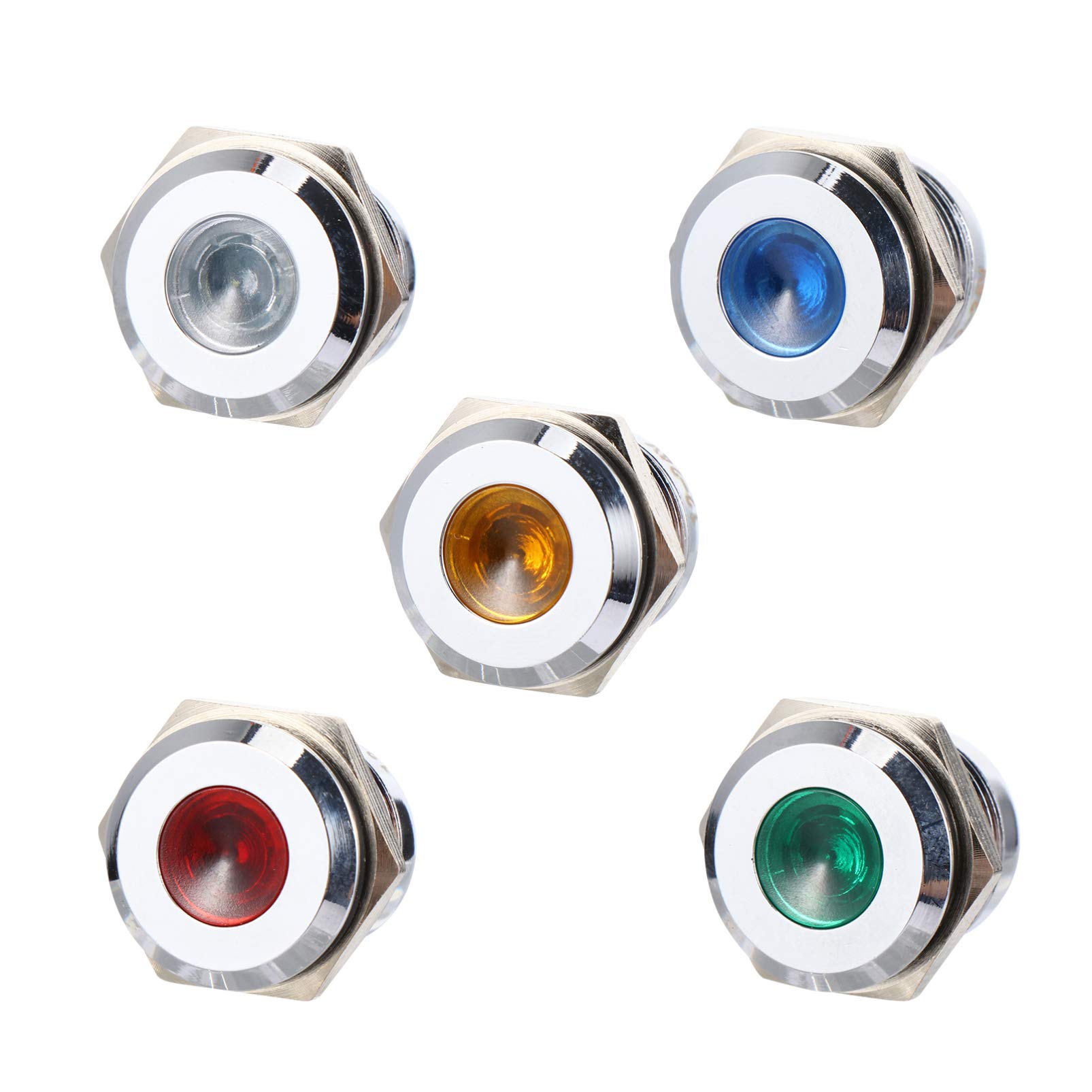 5 Pcs LED Car Signal Lights - Directional Indicator Lamps for Vehicles, Trucks & Motorcycles - Universal Warning Lights for Turn Signals & Hazard Alerts - Ideal for Night Driving & Road Safety