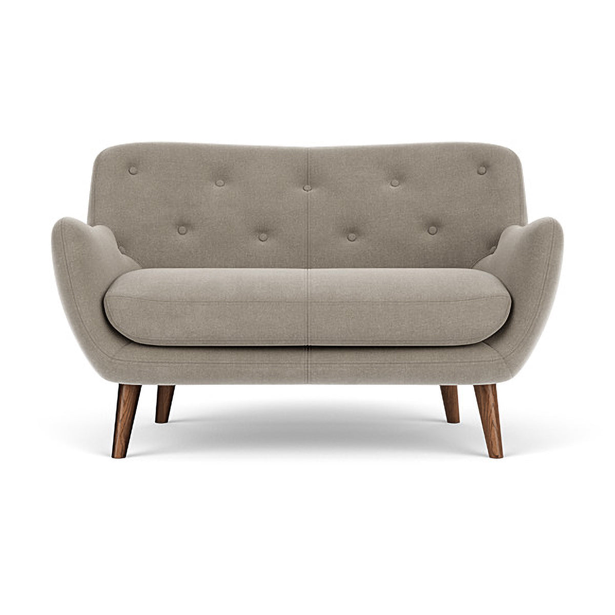 Herman Fabric 2 Seater Sofa - Modern Living Room Couch for Small Spaces, Apartment & Home Decor - Comfortable Loveseat with Soft Upholstery for Relaxing, Entertaining & Cozy Lounging