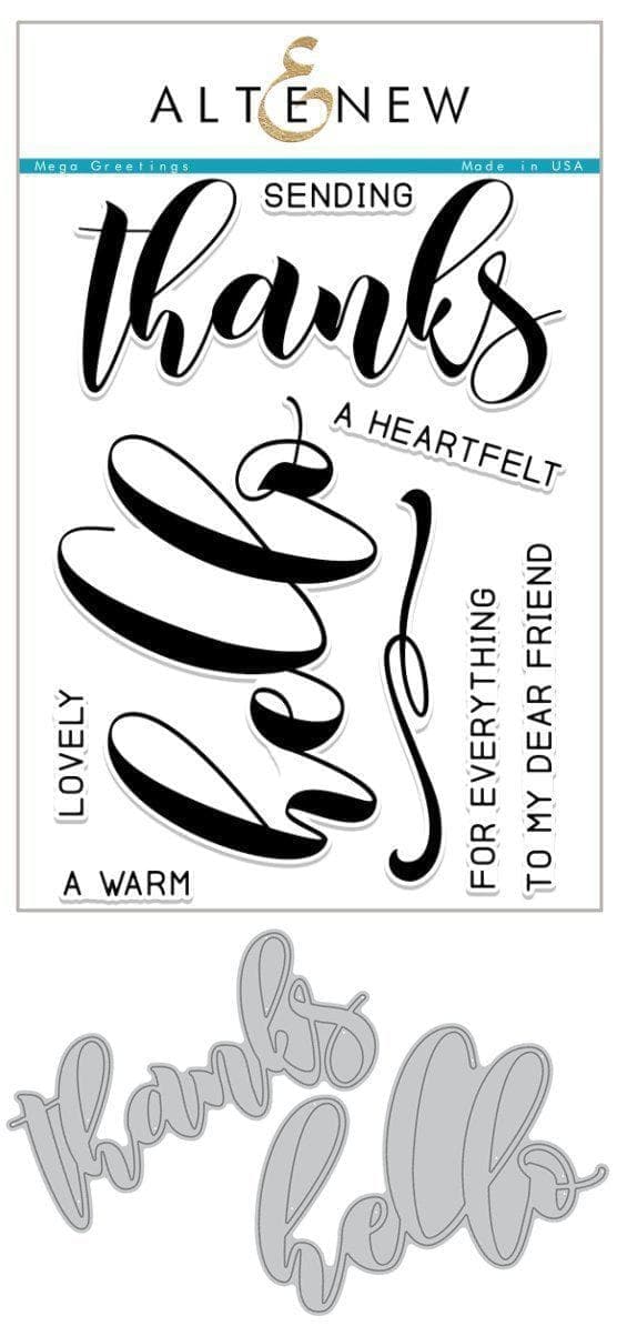 Mega Greetings Stamp & Die Bundle Set for Card Making, Scrapbooking, DIY Crafts - Perfect for Handmade Cards, Invitations, and Paper Projects