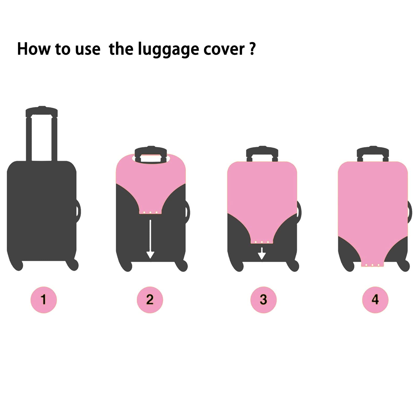 Starry Colorful Spandex Luggage Cover for 26-28 Inch Suitcases - Washable Travel Suitcase Protector with Abstract Design | Perfect for Airplane Travel, Vacation & Business Trips