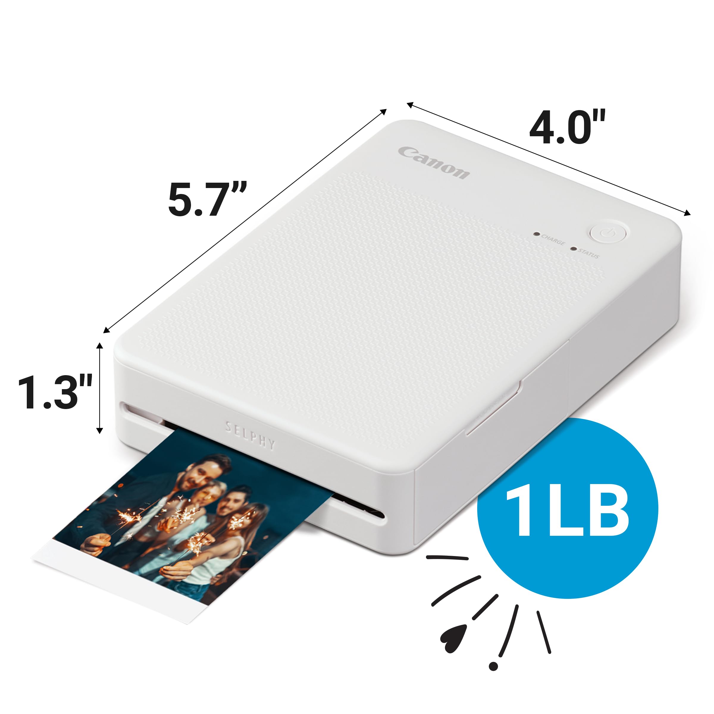 Canon SELPHY QX20 Compact Wireless Photo Printer - Print High-Quality 4x6 Photos Instantly from Smartphone, Ideal for Travel, Home & Party Memories