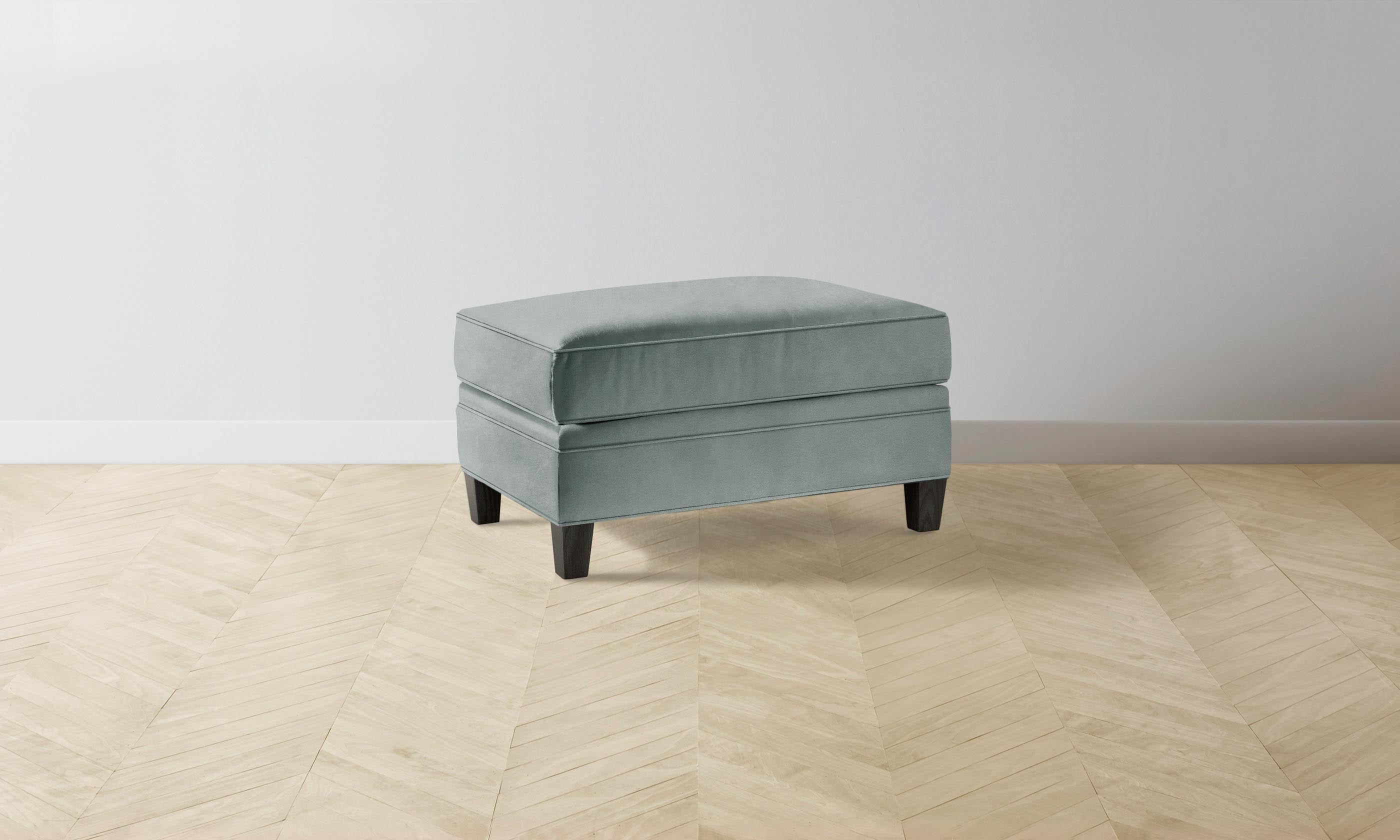 Premium Carmine Ottoman with Nubuck Leather Upholstery - Luxurious Footstool for Living Room, Bedroom or Office Decor