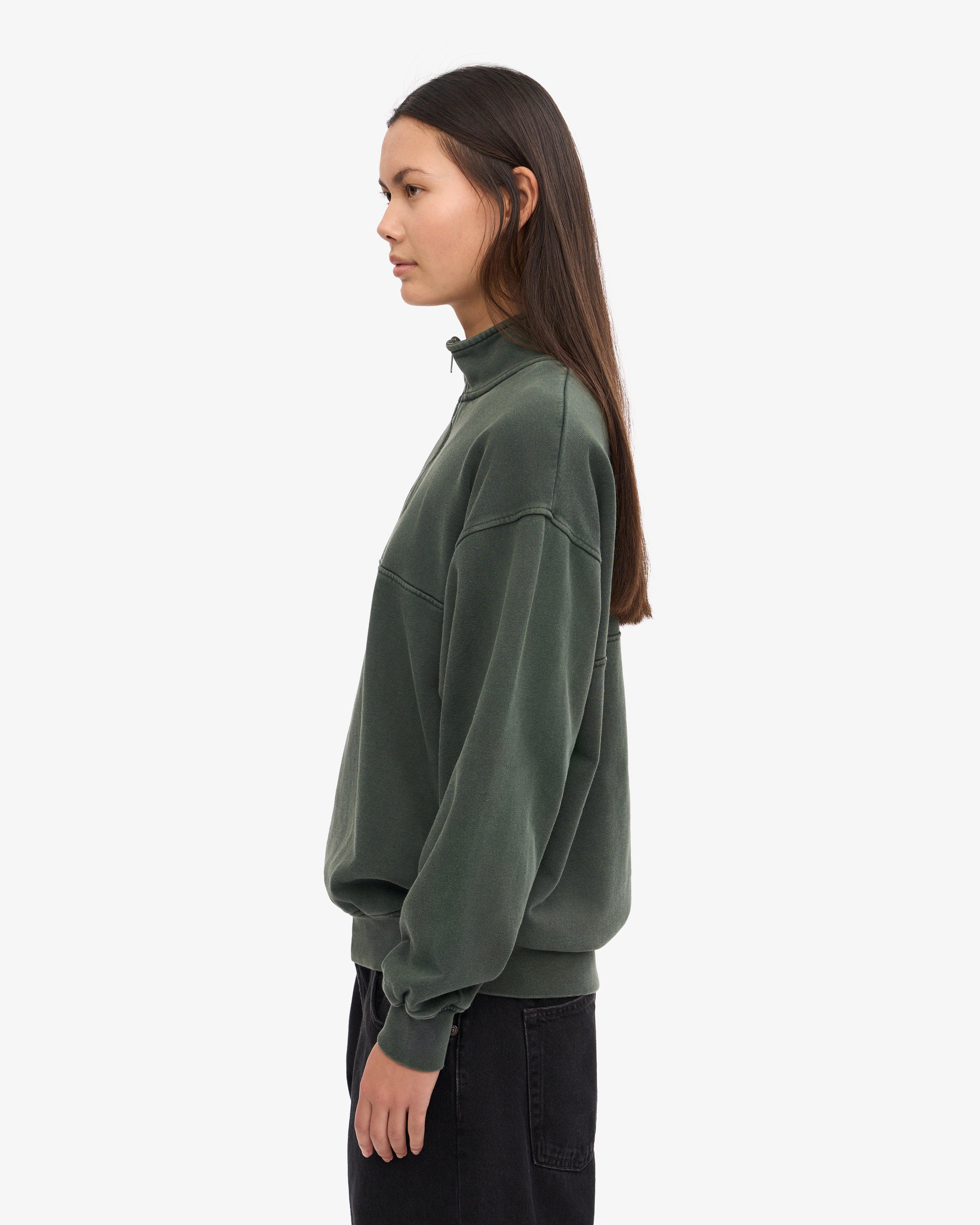 Organic Quarter Zip Sweatshirt for Men - Soft & Comfortable Midnight Forest Pullover | Perfect for Outdoor Activities & Casual Wear