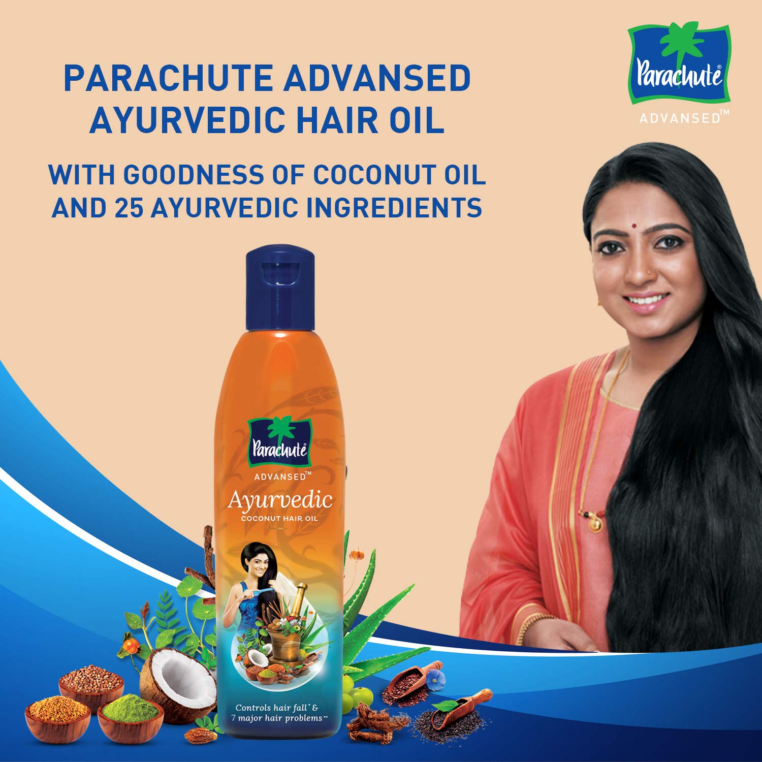 Parachute Advanced Onion Hair Oil with Comb Applicator - Promotes Hair Growth & Reduces Hair Fall - Enriched with Natural Coconut Oil & Vitamin E - 200ml - Perfect for Daily Hair Care & Scalp Massage
