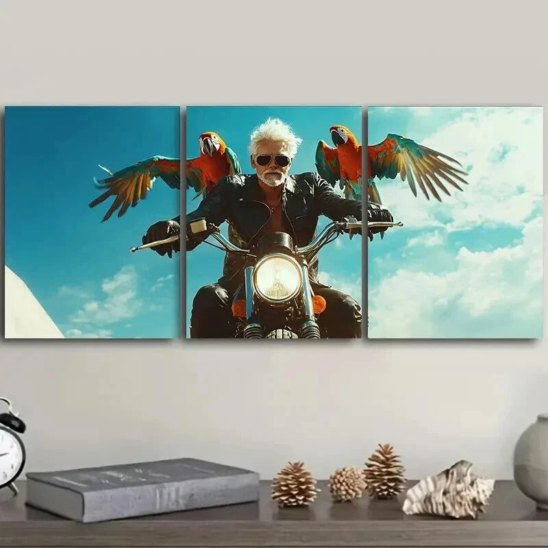 3-Piece Framed Canvas Wall Art Set for Men - 50x70cm High Quality Print - 100% Australian Made - Ready to Hang - Perfect for Living Room, Bedroom or Office Decor