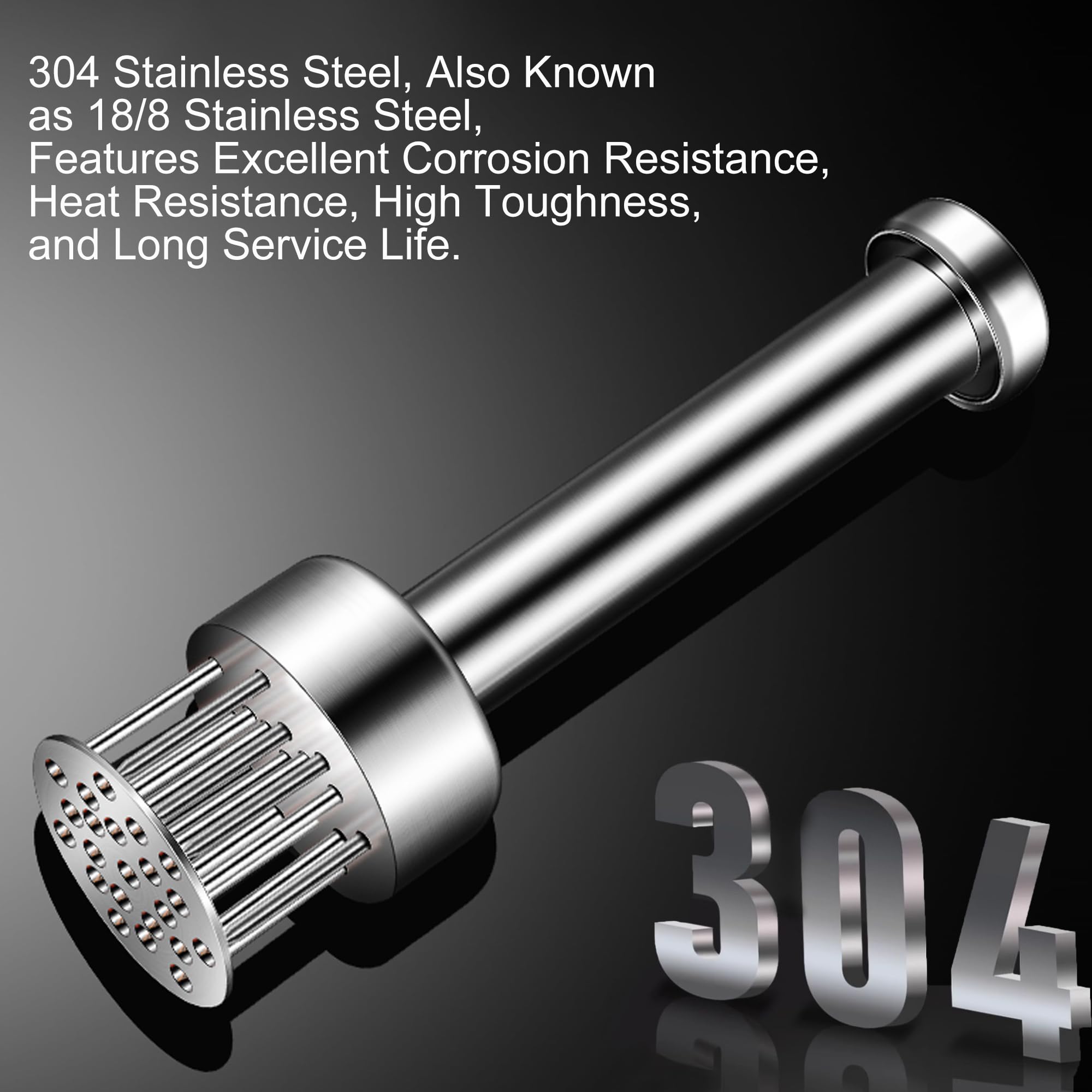 Premium Stainless Steel Meat Tenderizer Tool with 21 Sharp Needles - Perfect for Steak, Beef, Chicken & Pork - BBQ & Marinating Essential - Compact Meat Grinder for Home Kitchen & Outdoor Cooking