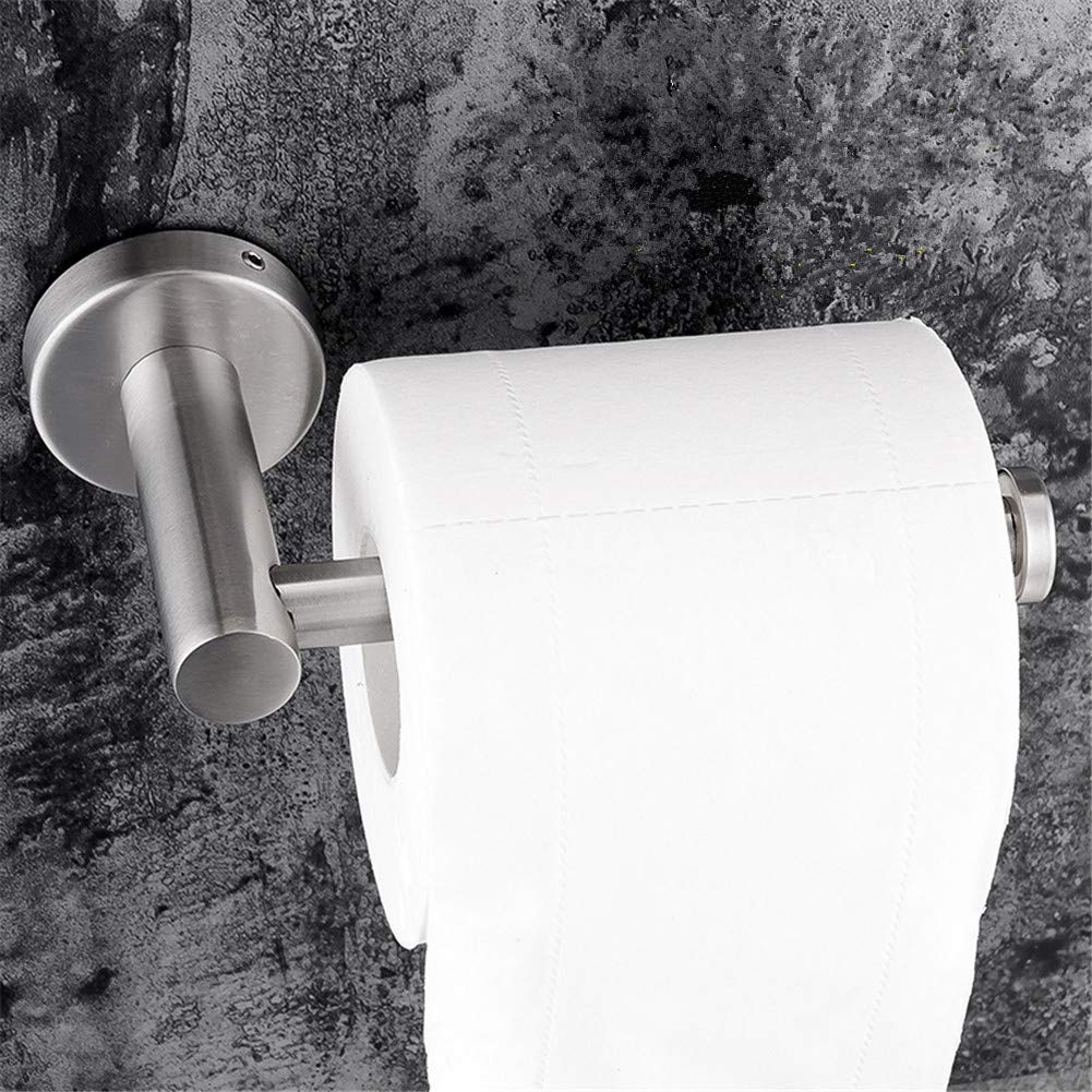 No Drill Toilet Paper Holder - 304 Stainless Steel Wall Mounted Bathroom Tissue Roll Holder with Strong Self-Adhesive - Perfect for Small Bathrooms, RVs, Apartments and Dorm Rooms