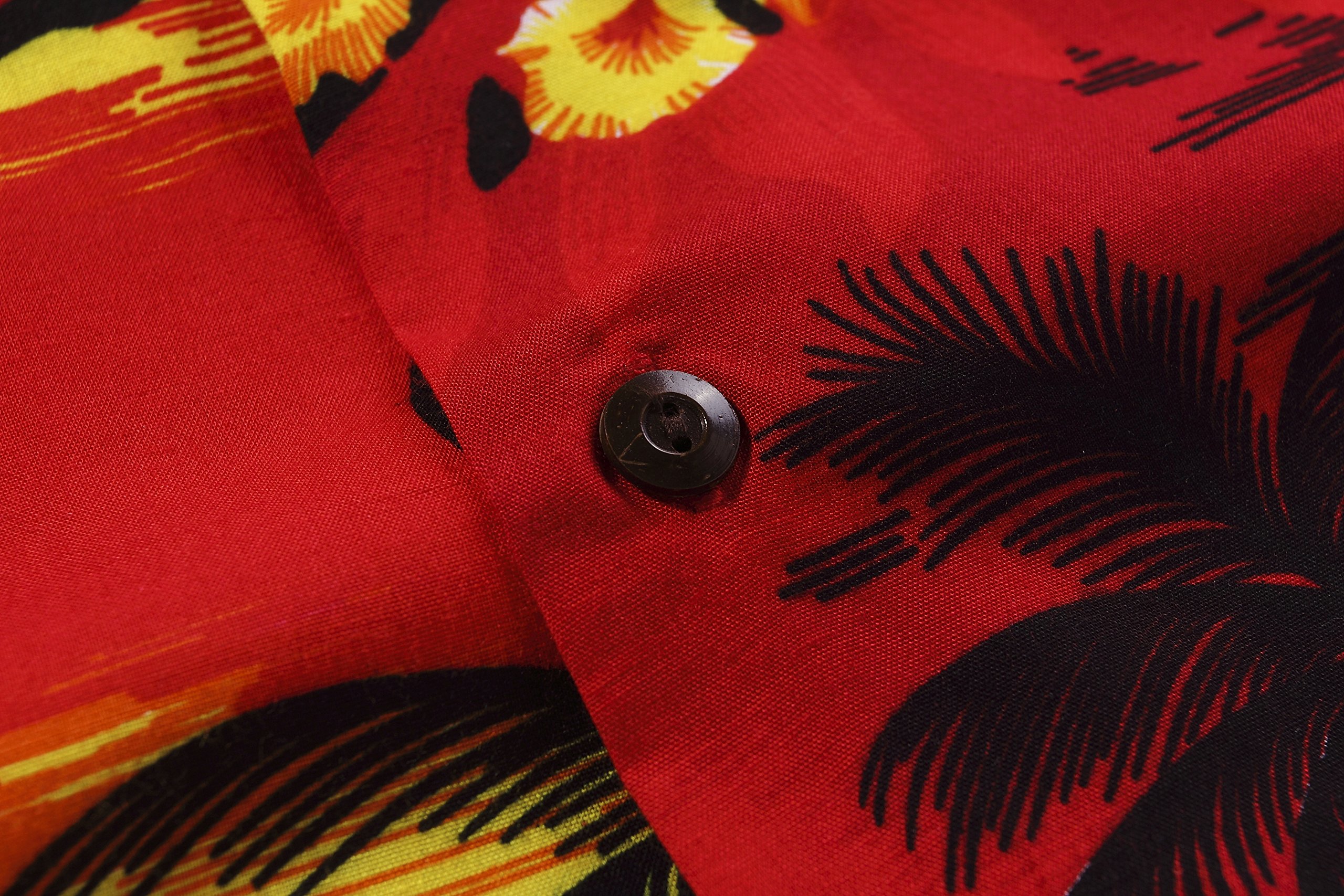 Stylish Boys Hawaiian Shirt & Cabana Set - Red Sunset Tropical Print - Perfect for Beach Vacations, Summer Parties & Poolside Fun