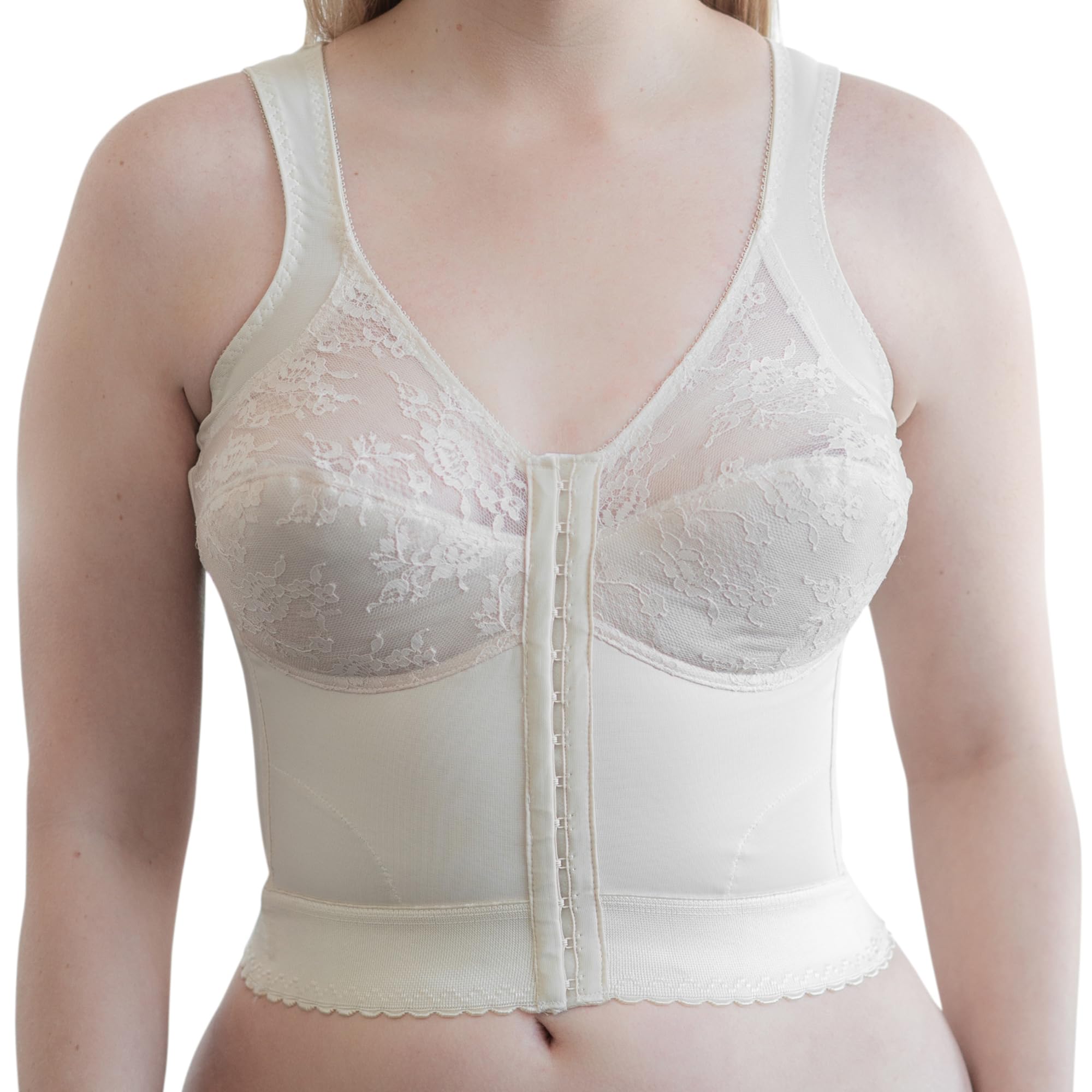Women's 9603 Back Support Longline Bra - Posture Corrector & Comfortable Full Coverage Underwire Bra for Plus Size - Perfect for Yoga, Workouts & Everyday Wear