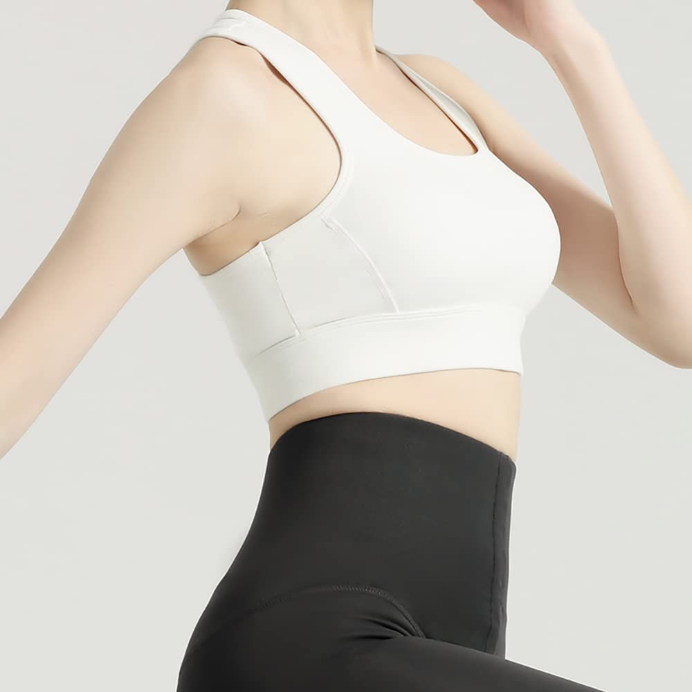 OHYOGA Women's Seamless Sports Bra - High Support Workout Crop Top for Running, Yoga & Gym - Breathable Comfortable Athletic Tank Top WJ021