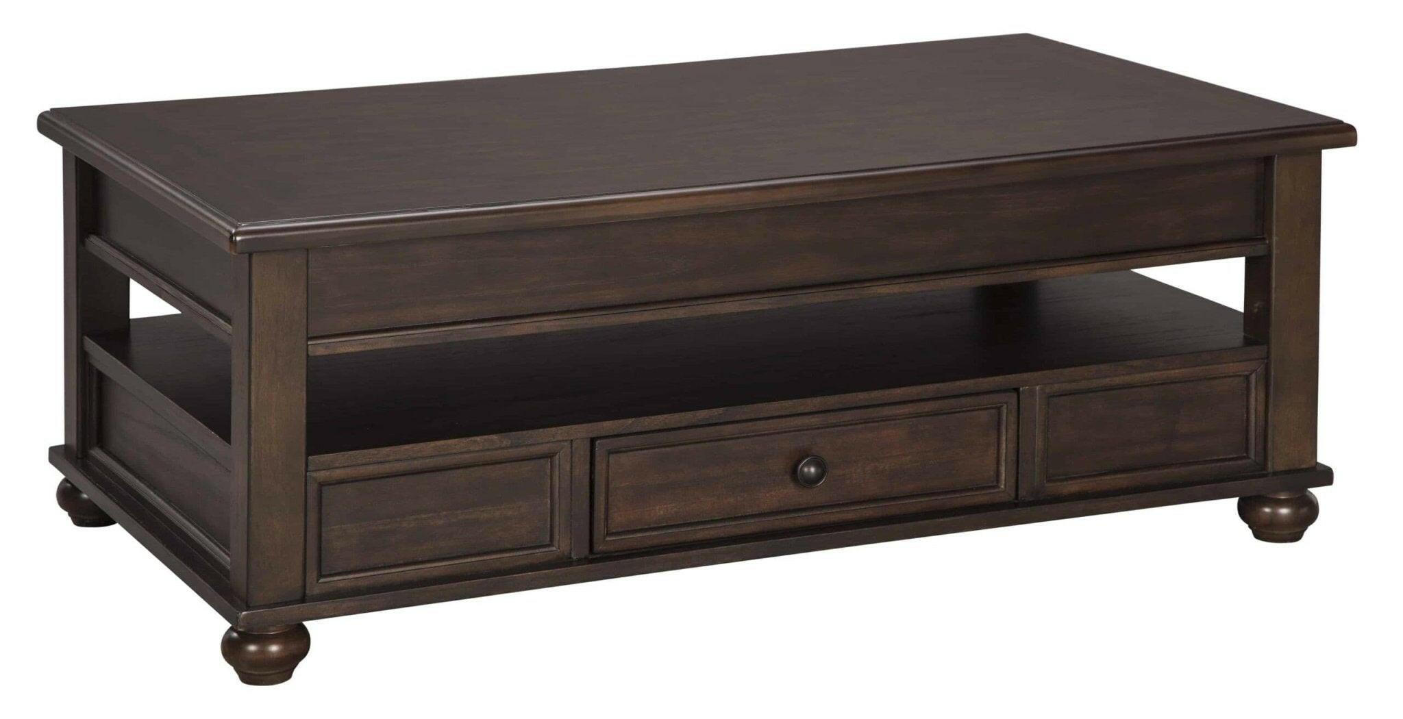 Barilanni Lift Top Coffee Table T9349 - Modern Lift-Top Design with Storage for Living Room, Home Office & Small Spaces - Perfect for Remote Work, Entertaining & Organization