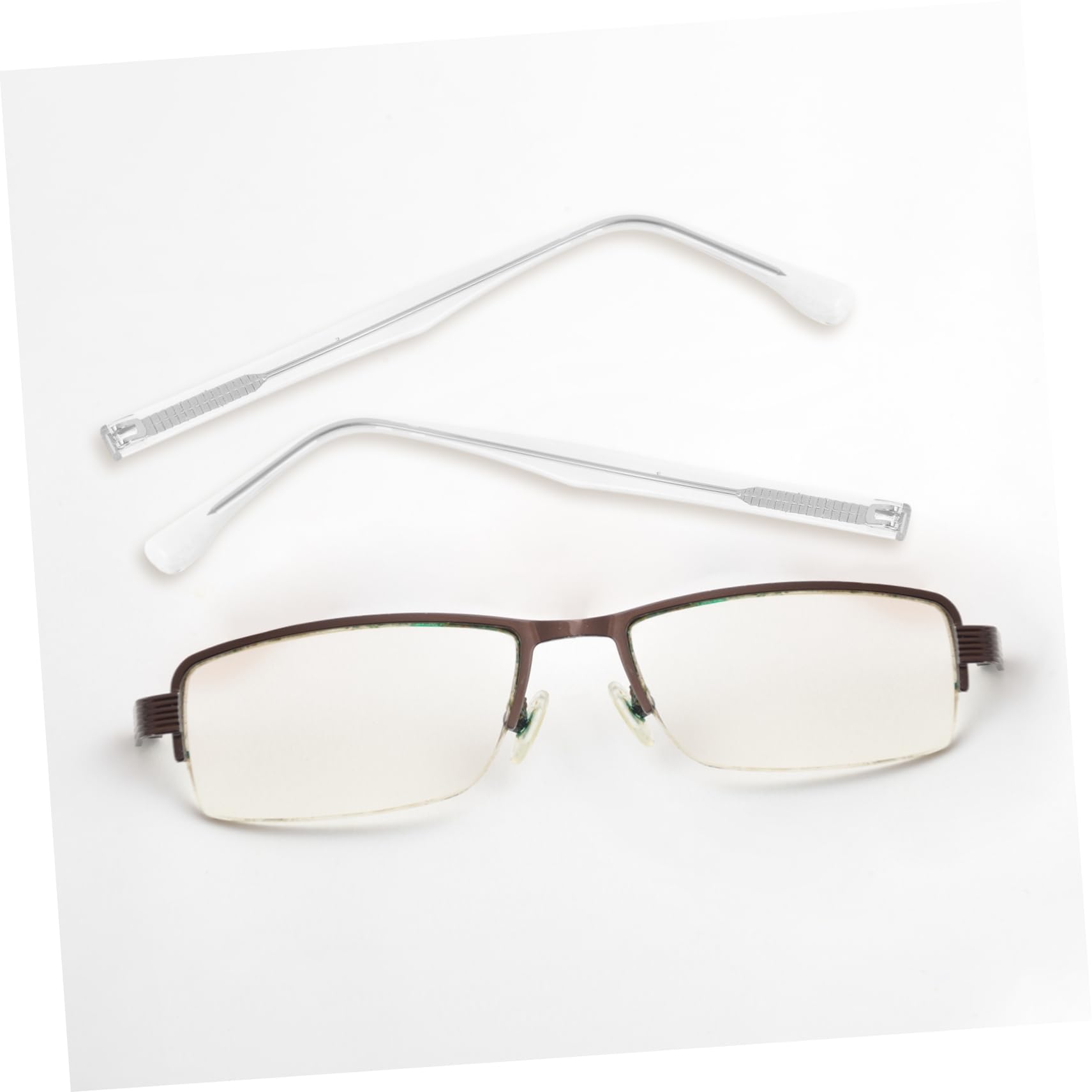 KOMBIUDA Universal Glasses Repair Kit - 1 Pair Replacement Temple Arms with Double Teeth for Eyeglasses, Metal & Resin Frame Accessories - Perfect for Broken Glasses Repair at Home, Office, or Travel