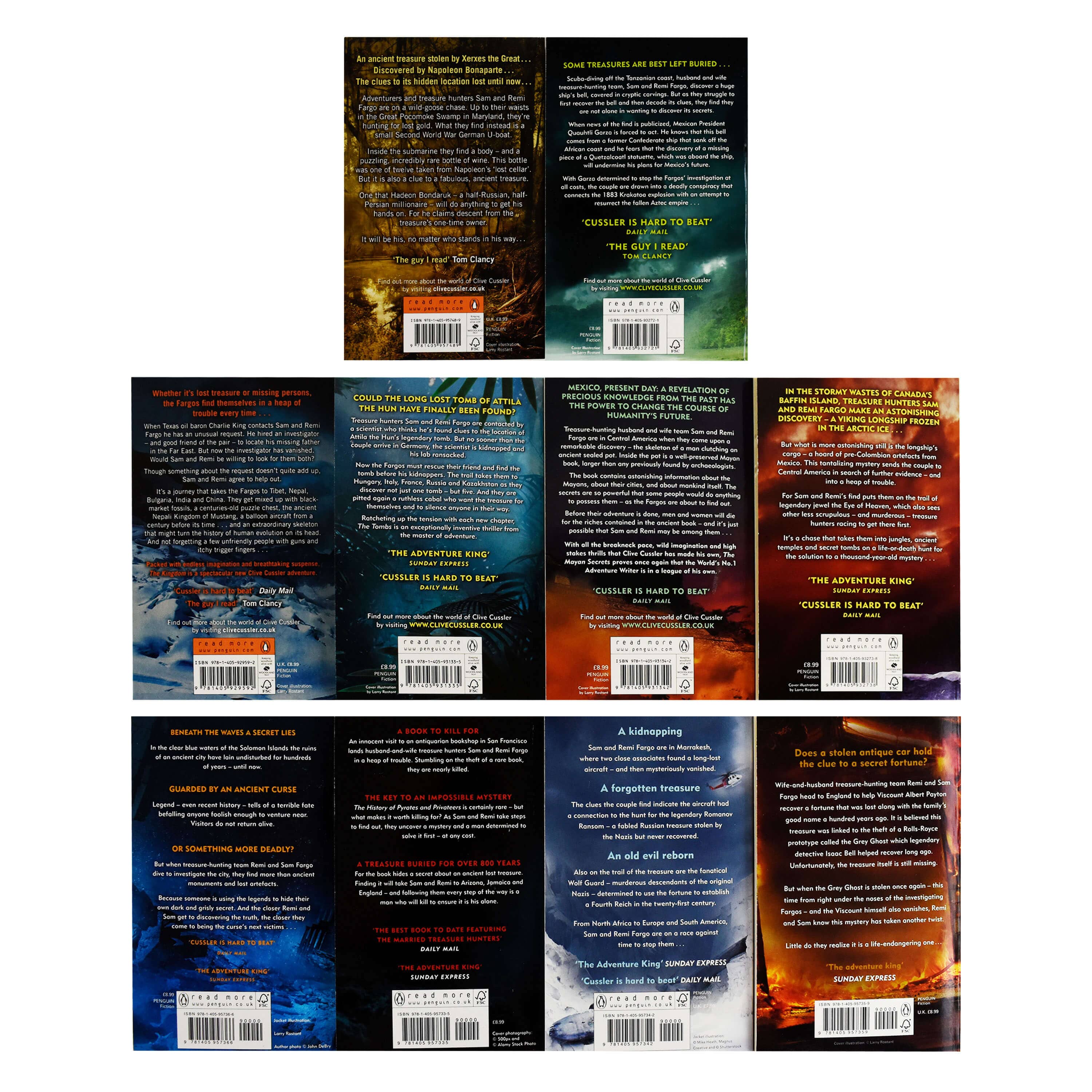 Clive Cussler & Grant Blackwood Sam and Remi Fargo Adventure 10-Book Collection Set - Fiction Paperback Novels for Adventure Lovers & Book Collectors | Perfect for Travel Reading & Gifts
