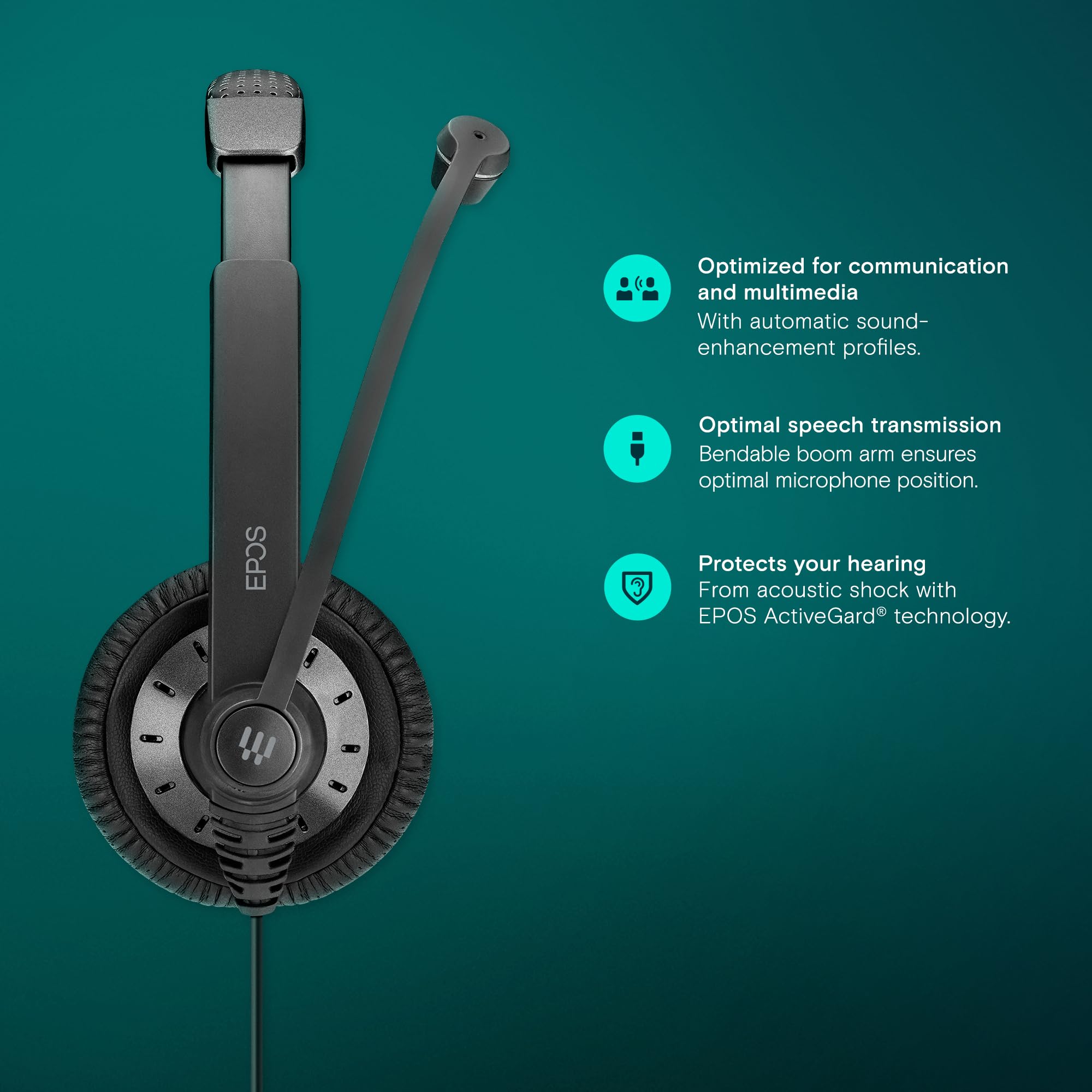 Sennheiser SC 75 USB MS (507086) Business Headset - Noise Cancelling Microphone & HD Sound for Skype, Mobile, Tablet, PC - Black | Perfect for Remote Work, Call Centers & Online Meetings