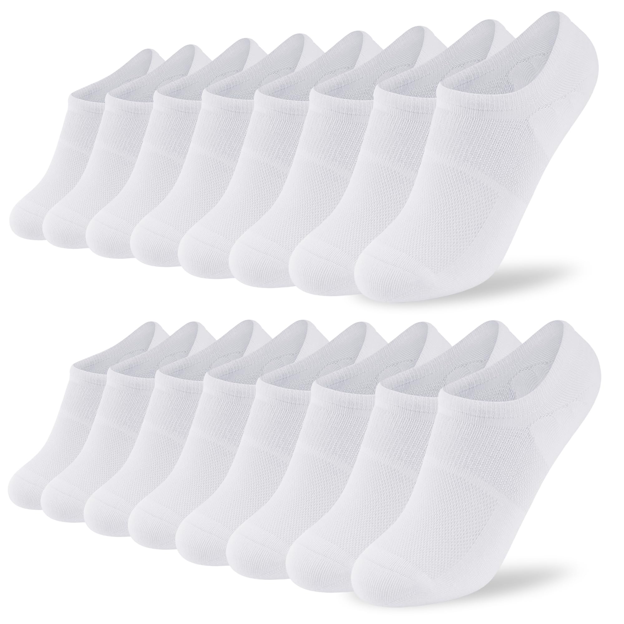 No Show Socks for Women - 8 Pairs Non Slip Invisible Running Socks for Workout & Casual Wear