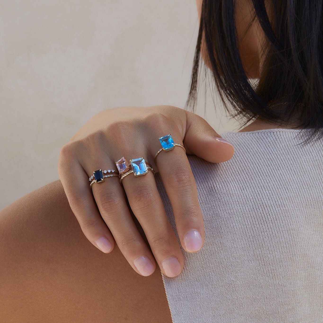Stunning Large Starry Blue Topaz Ring for Women - Elegant 925 Sterling Silver Jewelry Gift for Birthday, Anniversary & Special Occasions