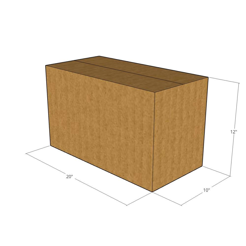 200 New Corrugated Shipping Boxes 20x10x12 Inches - 32 ECT Strength - Perfect for Moving, Storage & Ecommerce Packaging (LxWxH)