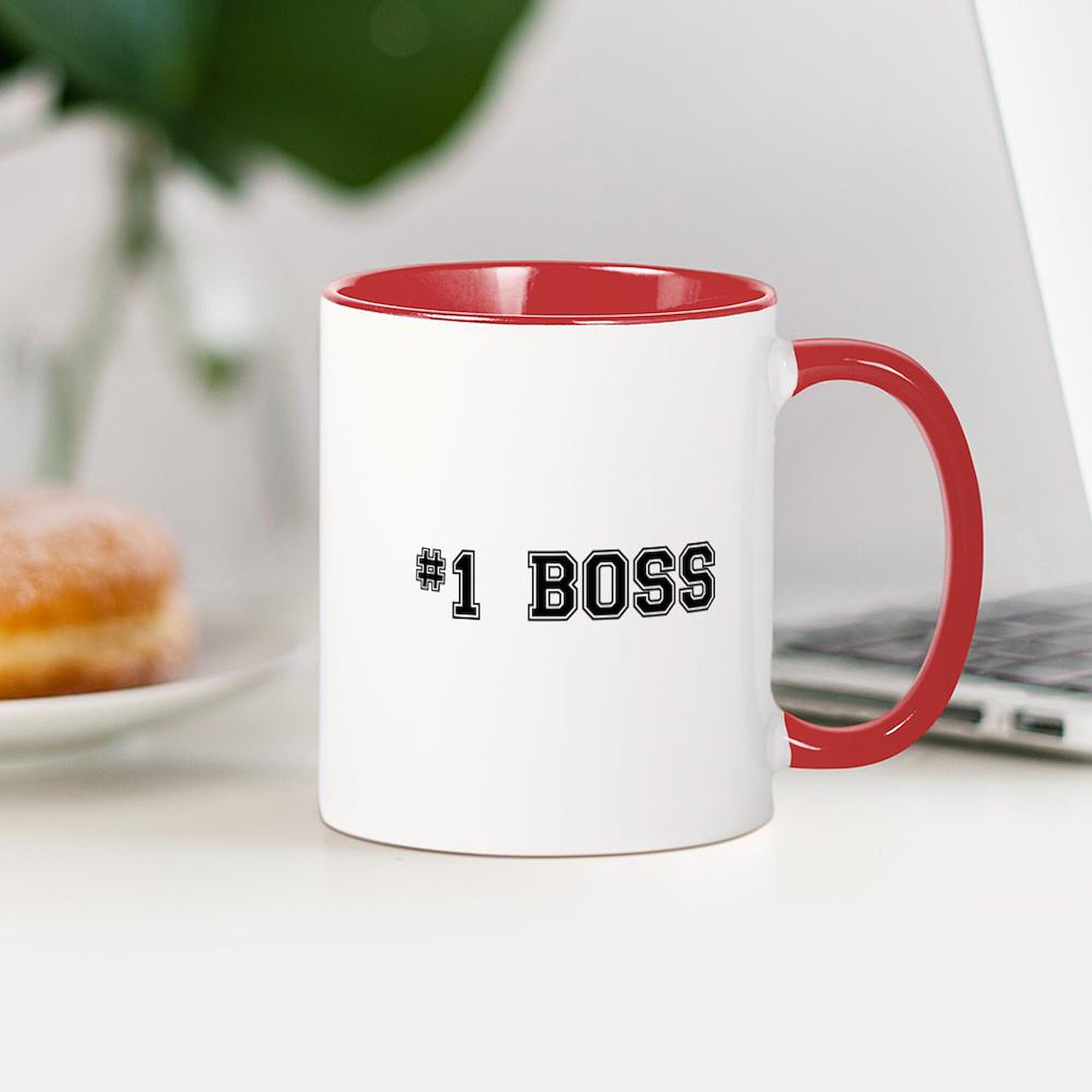 #1 Boss Ceramic Coffee Mug 11 oz (325 ml) - Perfect for Office Gifts, Employee Appreciation & Motivational Coffee Breaks