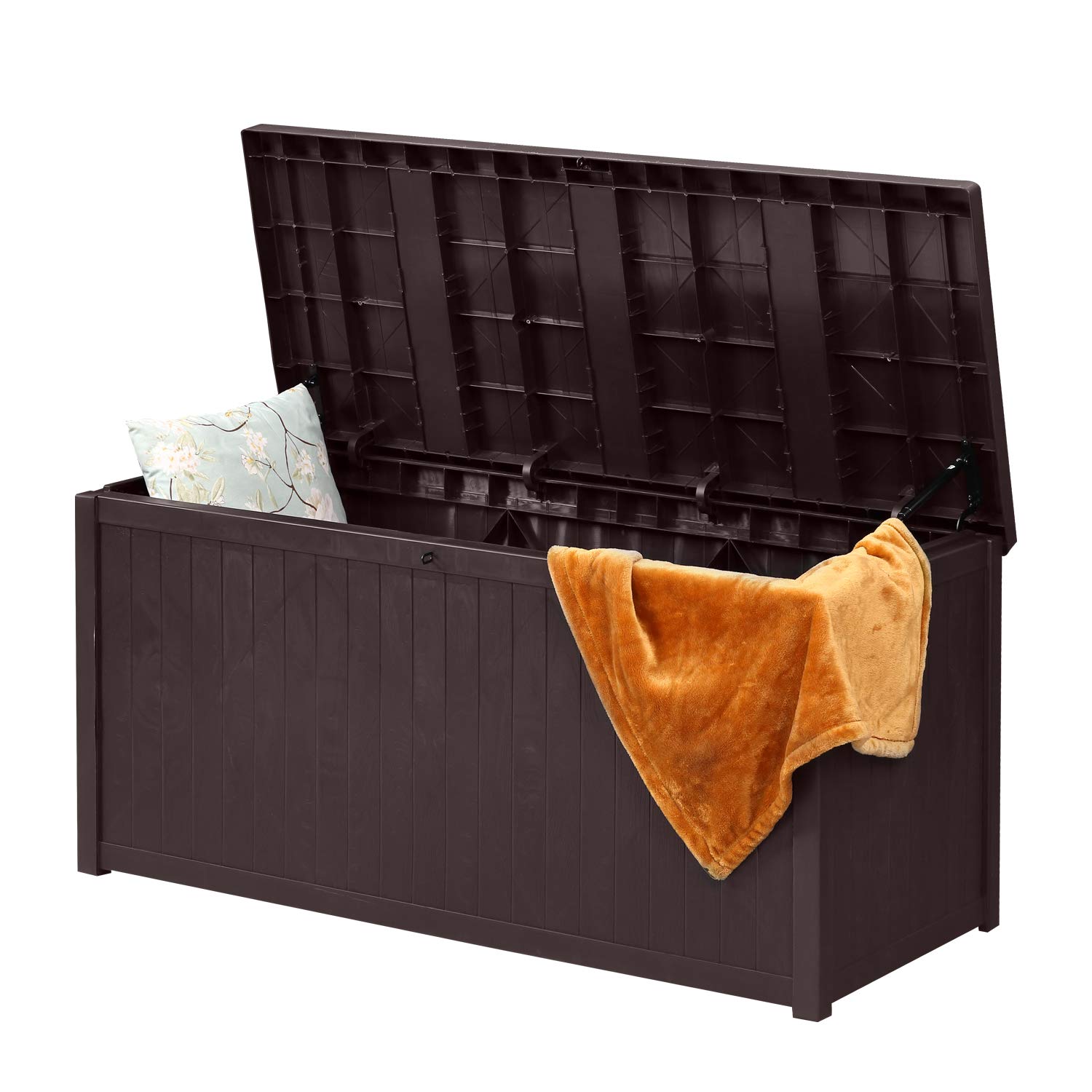 OVASTLKUY Outdoor Storage Container Deck Box - Waterproof & Durable Patio Furniture Organizer for Cushions, Garden Tools, Pool Toys (A004) - Perfect for Backyard, Poolside & Garage Organization