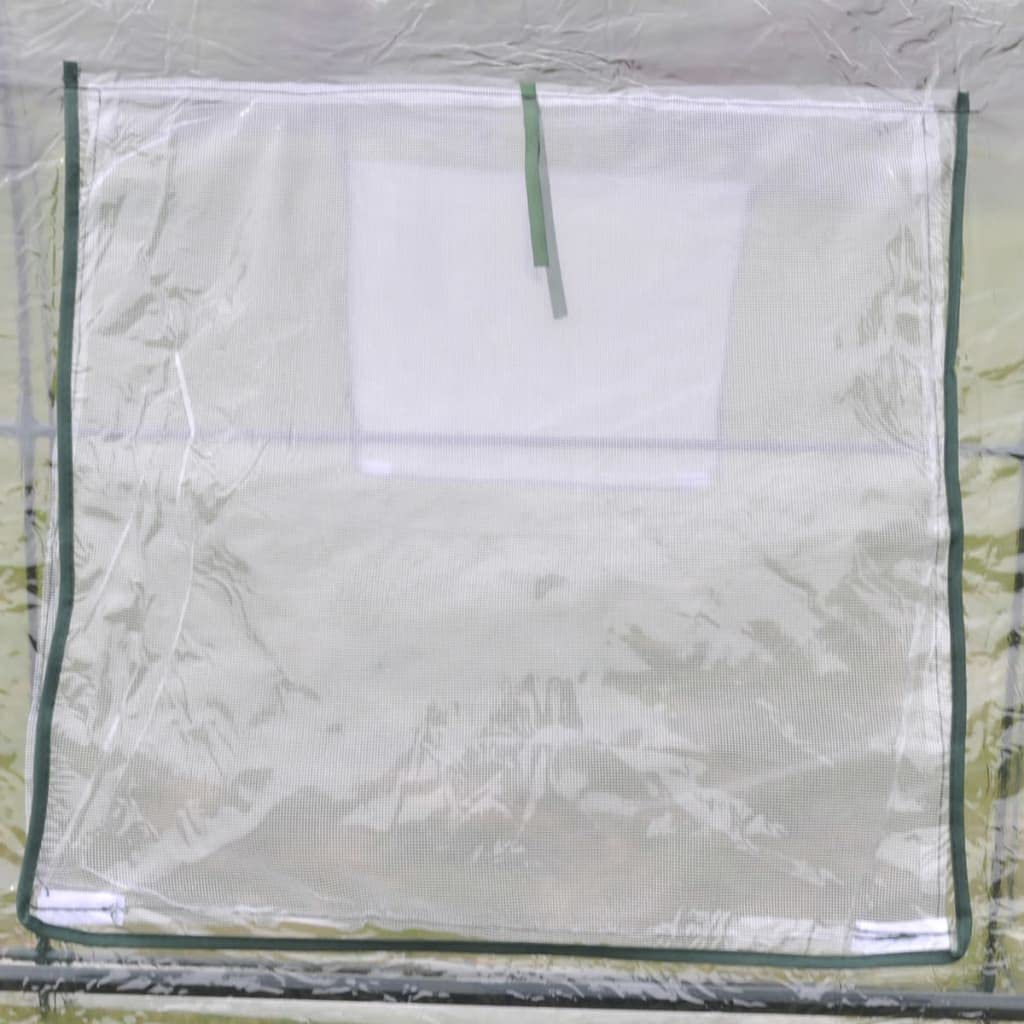 vidaXL Large Outdoor Greenhouse - Portable & Weather-Resistant PVC Cover with Powder-Coated Steel Frame | Easy Assembly Zipped Door | Perfect for Gardening, Plant Growing & Backyard Use
