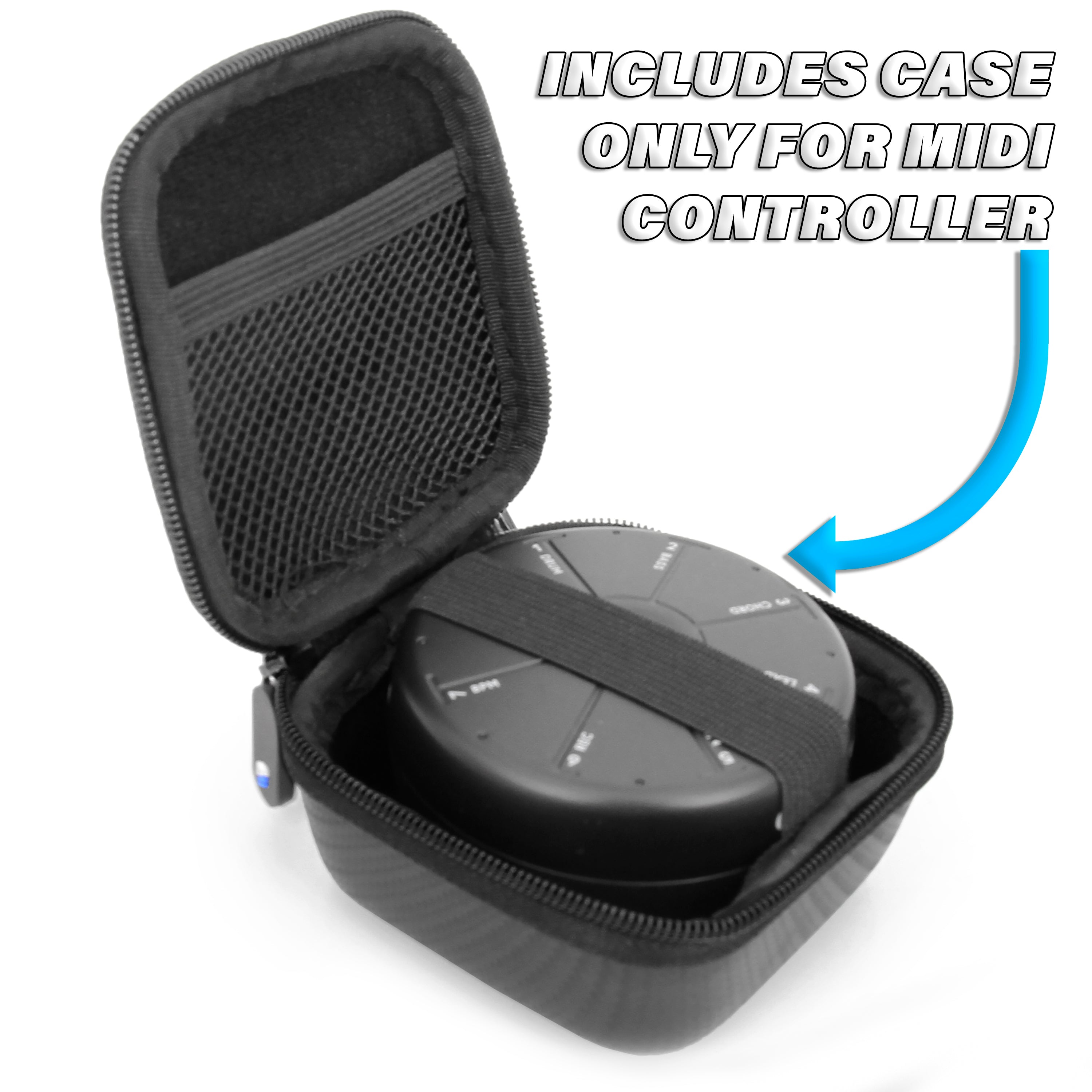 CASEMATIX Protective Carry Case for Orba 2 Artiphon Handheld MIDI Controller - Durable Black Storage Pouch | Perfect for Music Production, Live Performances & Travel