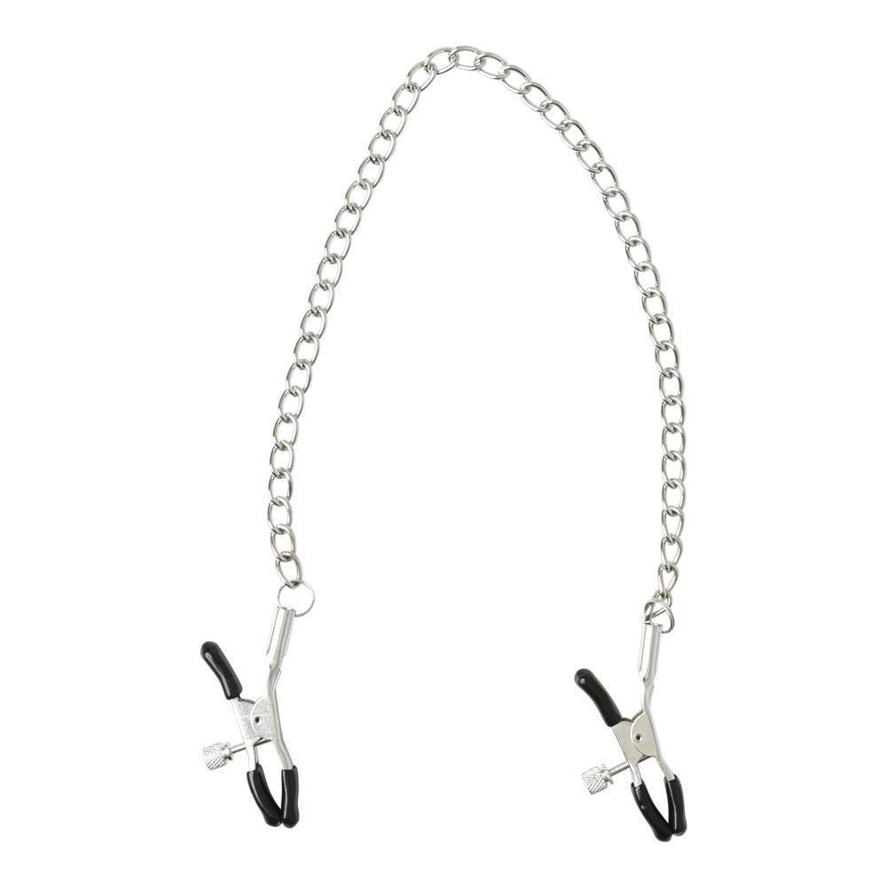 Sportsheets Sex and Mischief Chained Nipple Clamps - Adjustable BDSM Nipple Clips for Couples Play, Sensation Play & Bondage Accessories - Perfect for Spicing Up Bedroom Fun & BDSM Scenes