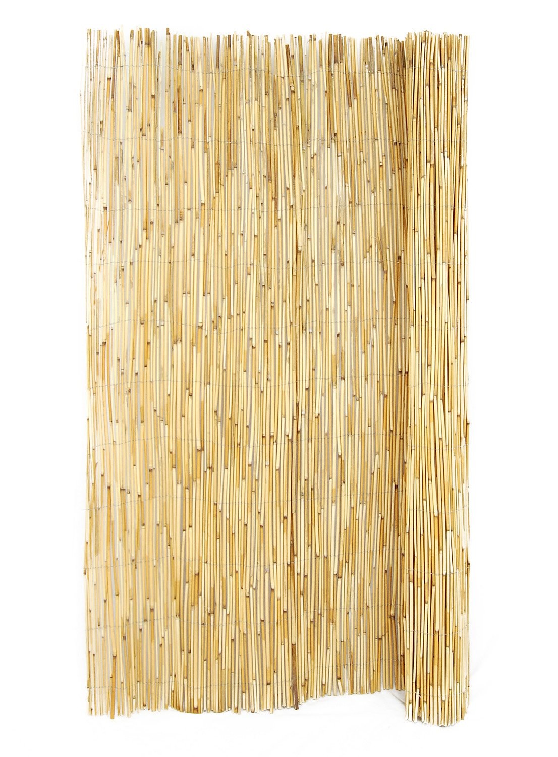 Natural Reed Fencing 4 ft H x 8 ft L (4-Pack) - Decorative Backyard Garden Fence Divider for Privacy, Patio Screening & Outdoor Landscaping