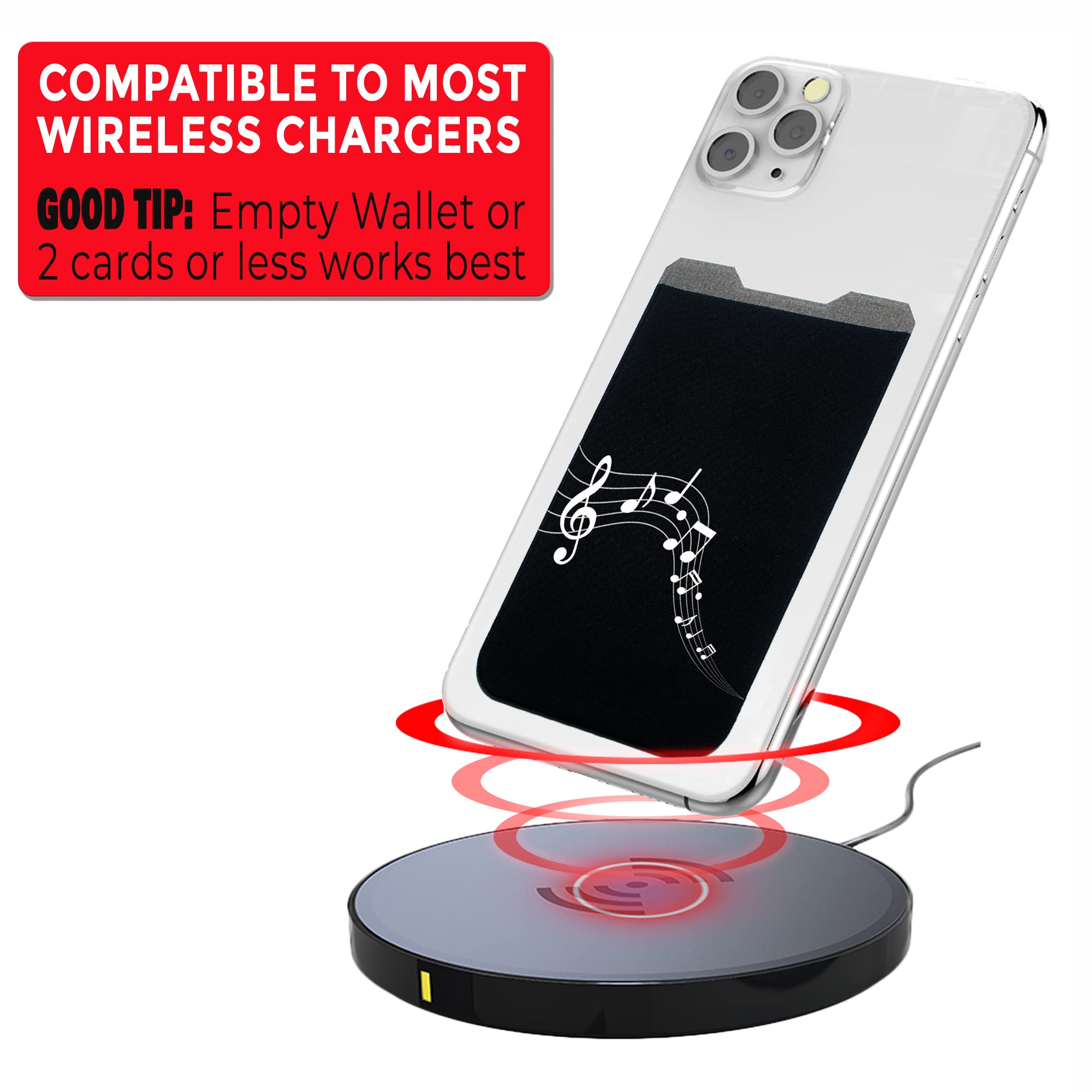 Gecko Adhesive Phone Wallet - Stick-on Lycra Card Holder for Credit Cards & Cash - Slim Cell Phone Pouch for iPhone & Android - Perfect for Gym, Running, Travel & Everyday Use