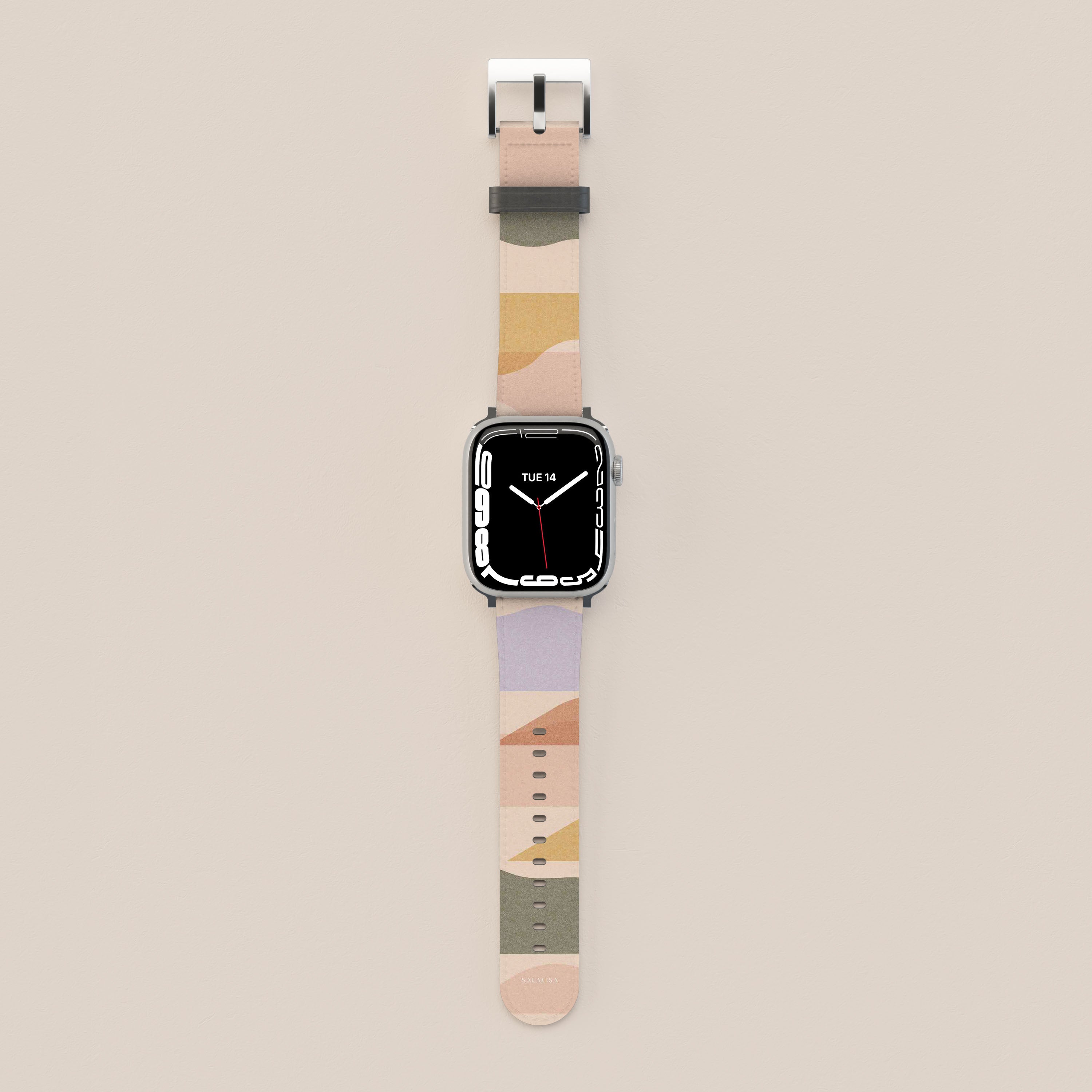 Premium Cloudy Layers Apple Watch Band - Soft Silicone Replacement Strap for Apple Watch Series 9/8/7/6/SE - Fashionable & Comfortable Accessory for Workouts, Running & Everyday Wear