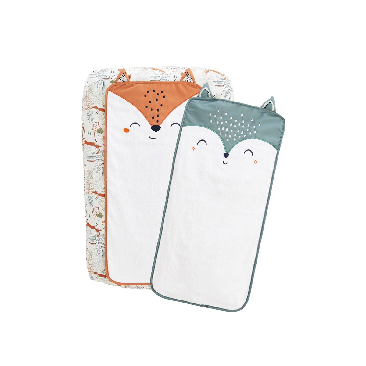 Petit Béguin Waterproof Changing Mat Cover with 2 Soft Pads - Baby Diaper Changing Station Essentials for Nursery, Travel & On-the-Go (Montreal)