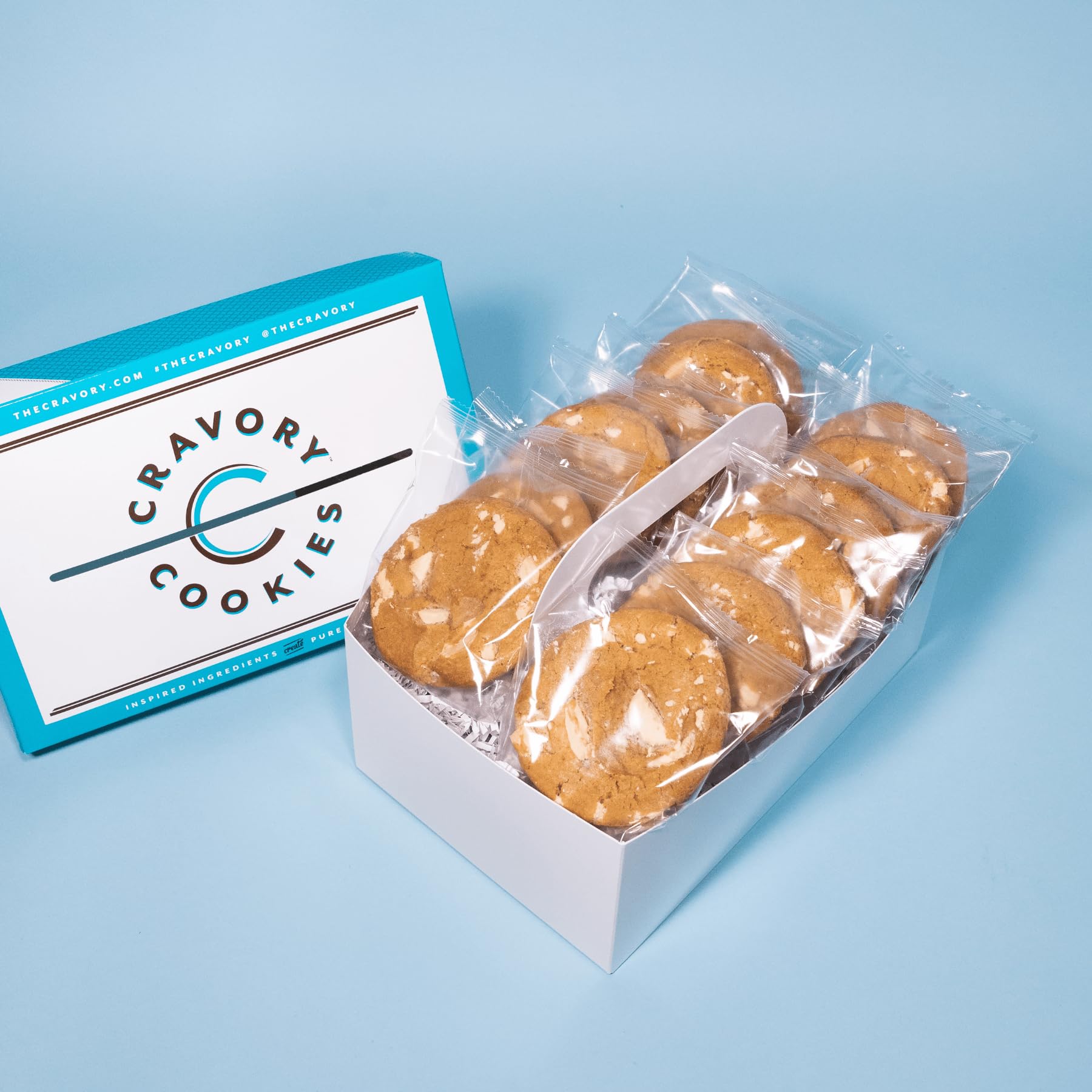 The Cravory: Gourmet Salted Caramel Cream Cookies - Pack of 12 (2.0 oz Each) - Individually Wrapped - Fresh Baked Dessert & Snack - Perfect for Gifts, Parties & Coffee Breaks
