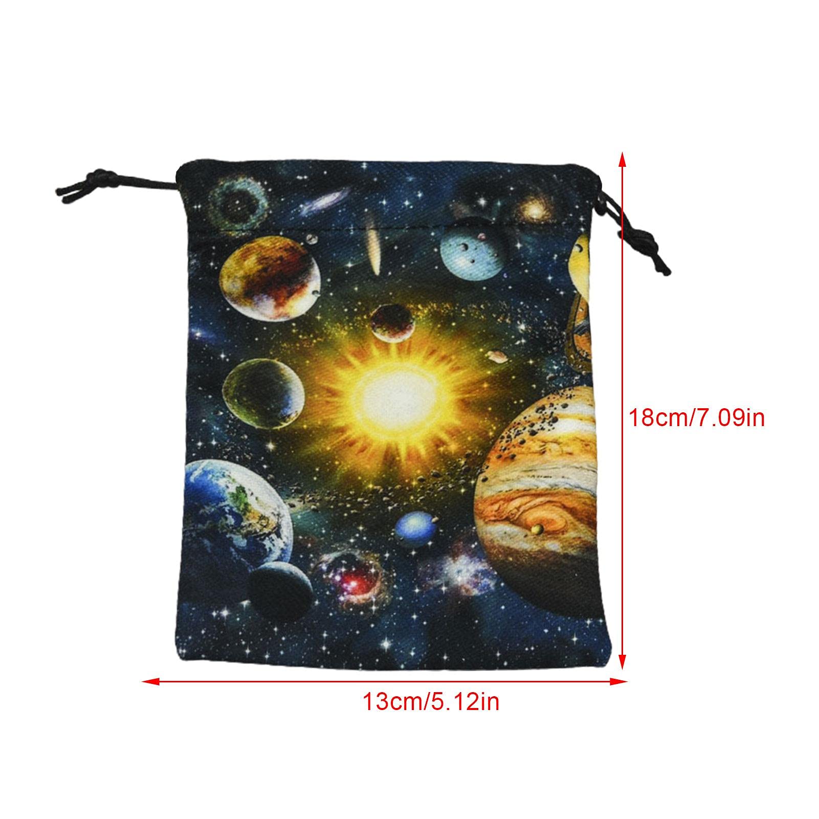 Premium Velvet Tarot Cloth Bag - Double-Sided Digital Printed Tarot Card Storage Pouch for Board Games & Divination | Perfect Gift for Tarot Enthusiasts & Psychic Readers (Use for Card Protection, Travel & Spiritual Rituals)