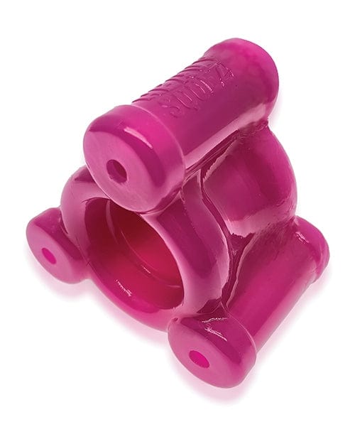 Oxballs Heavy Squeeze Ball Stretcher - Hot Pink Silicone Testicle Weight for Men | Comfortable Ball Stretching Device for Intimate Play & Male Enhancement